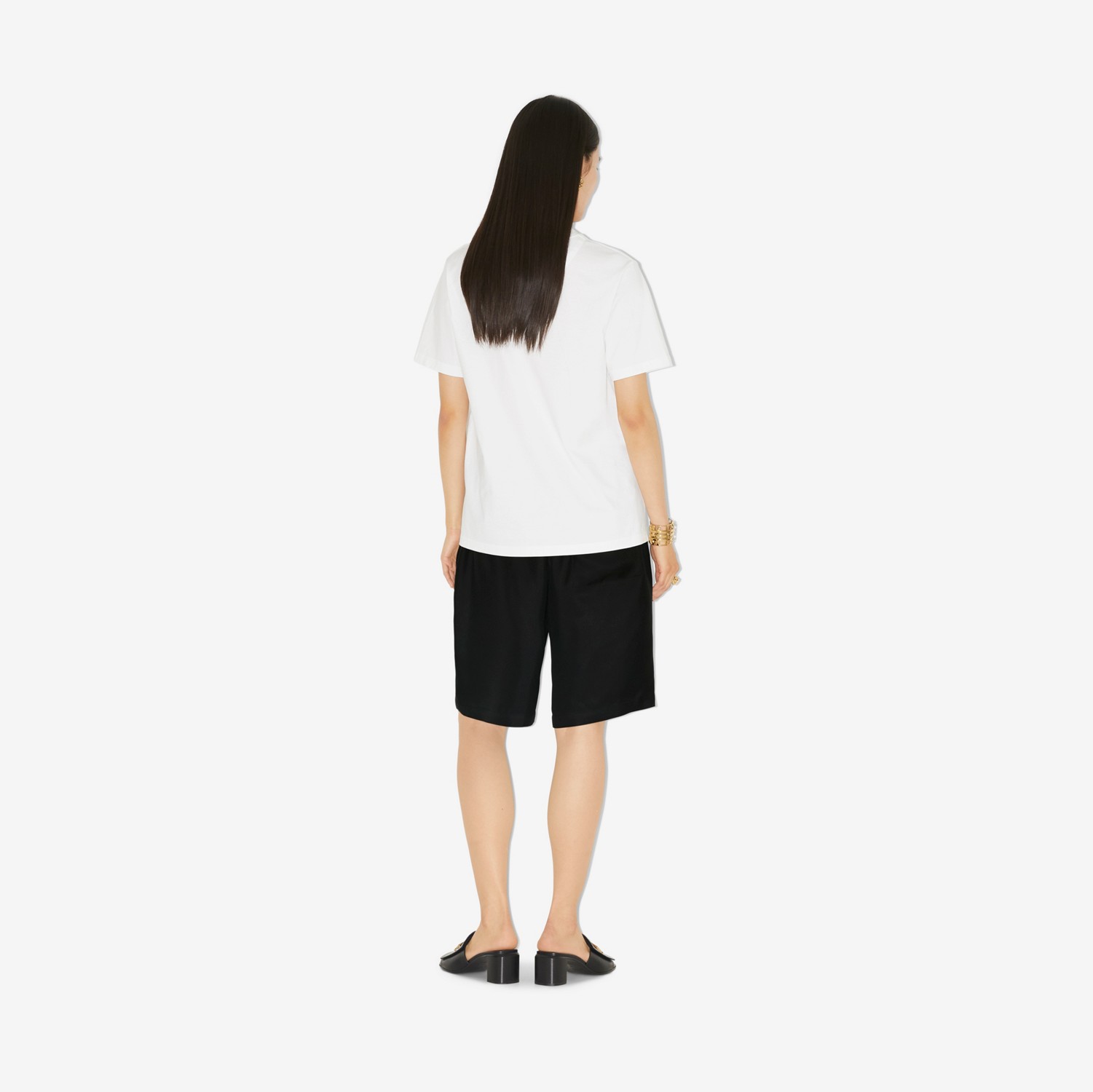 T-shirt en coton EKD avec cœur (Blanc) - Femme | Site officiel Burberry®