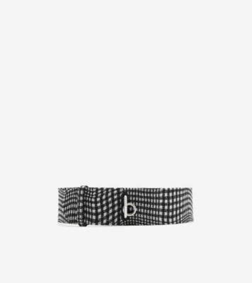 Wide Rocking Horse Belt In Black/white - Women | Burberry® Official