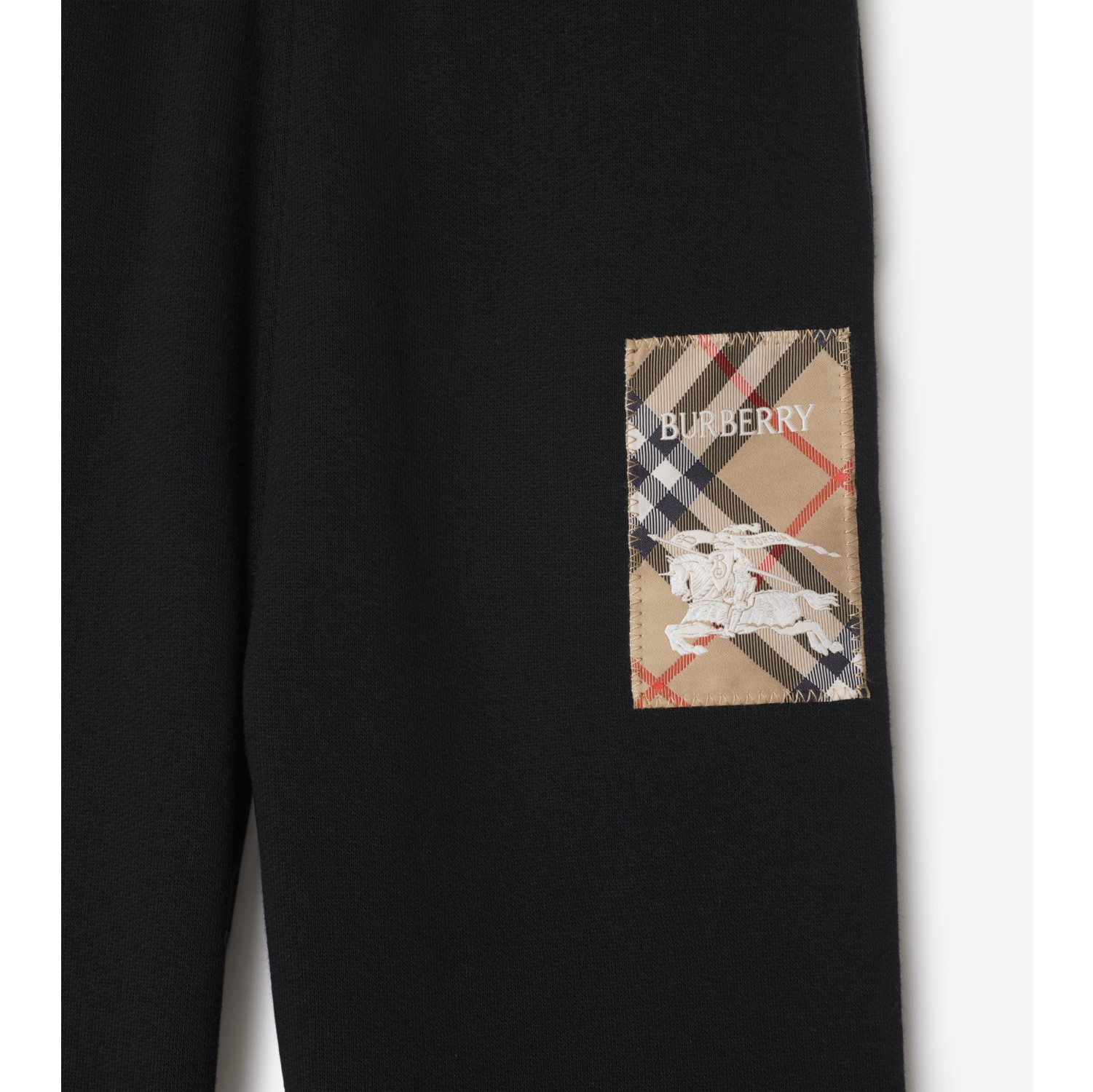 Check Label Cotton Jogging Pants