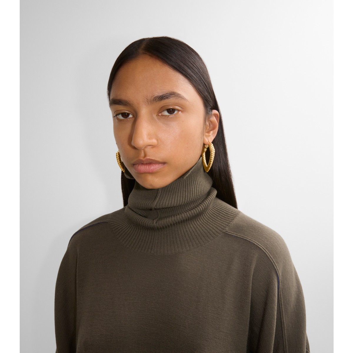  Large Shield Twisted Hoop Earrings​