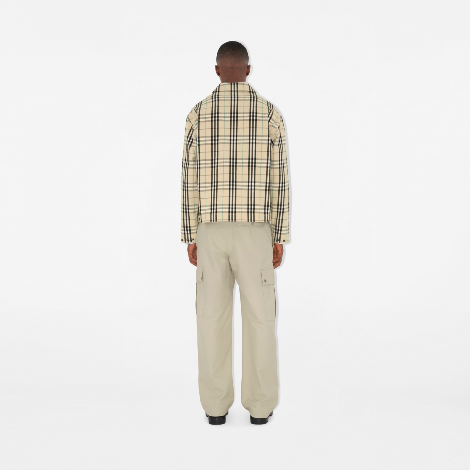 Check Cotton Harrington Jacket in Husk - Men | Burberry Check Cotton Harrington Jacket in Husk - Men | Burberry