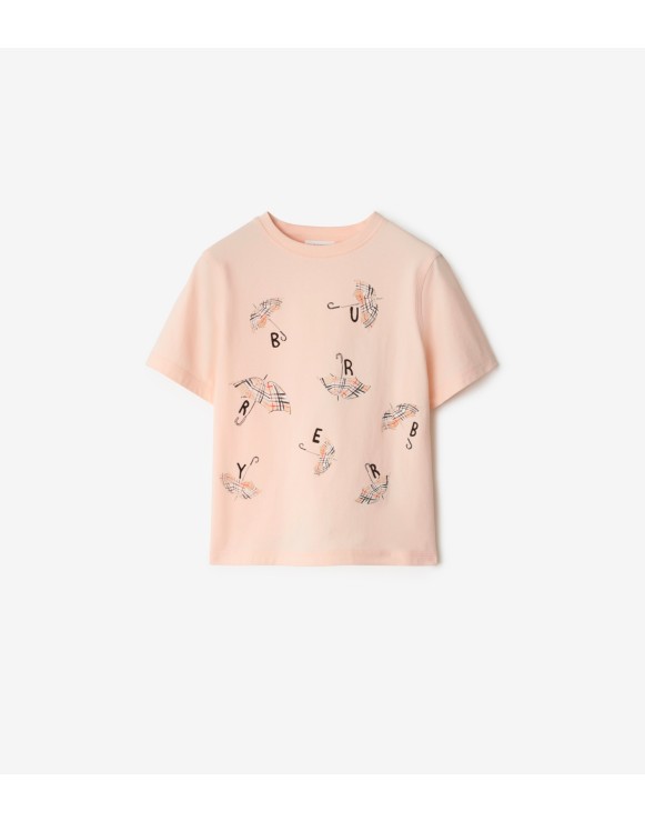 T-shirt en coton à logo parapluie