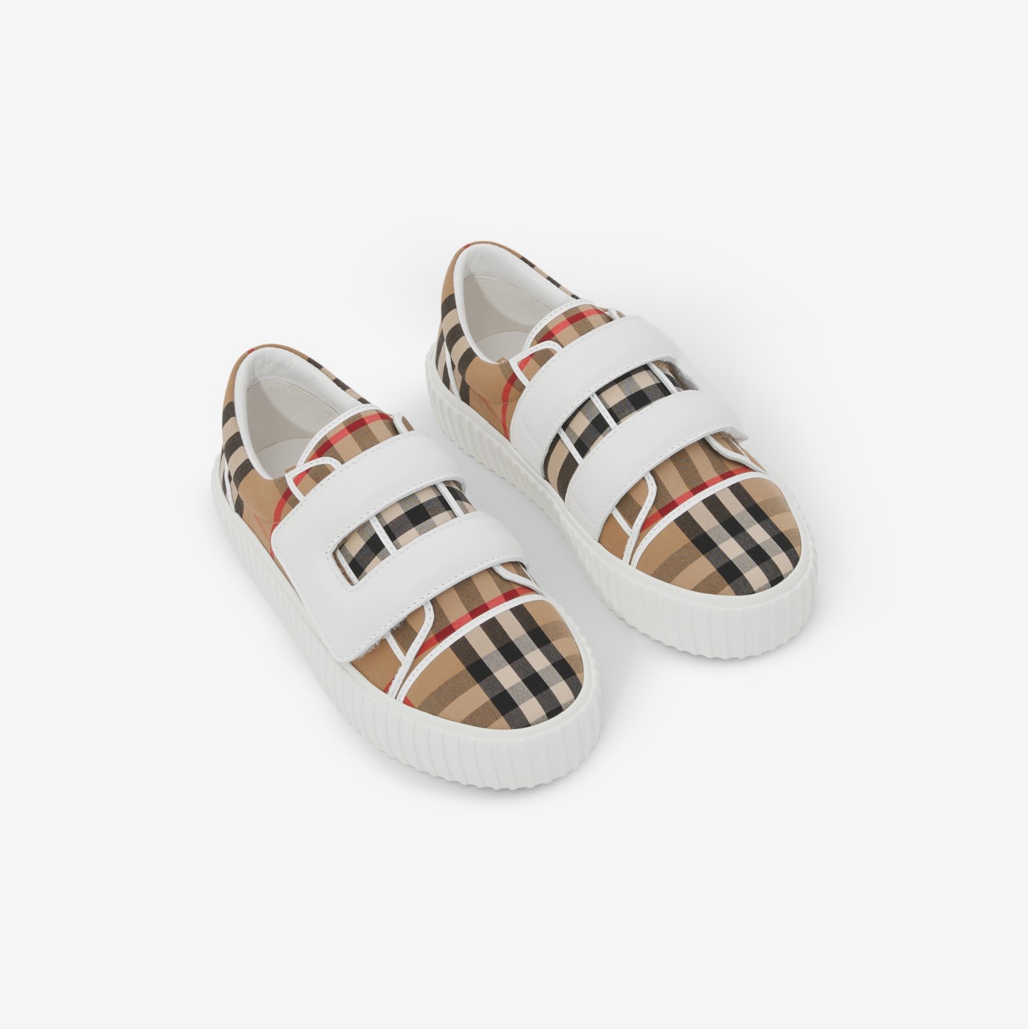 Vintage Check Cotton Sneakers in Archive beige Burberry Official