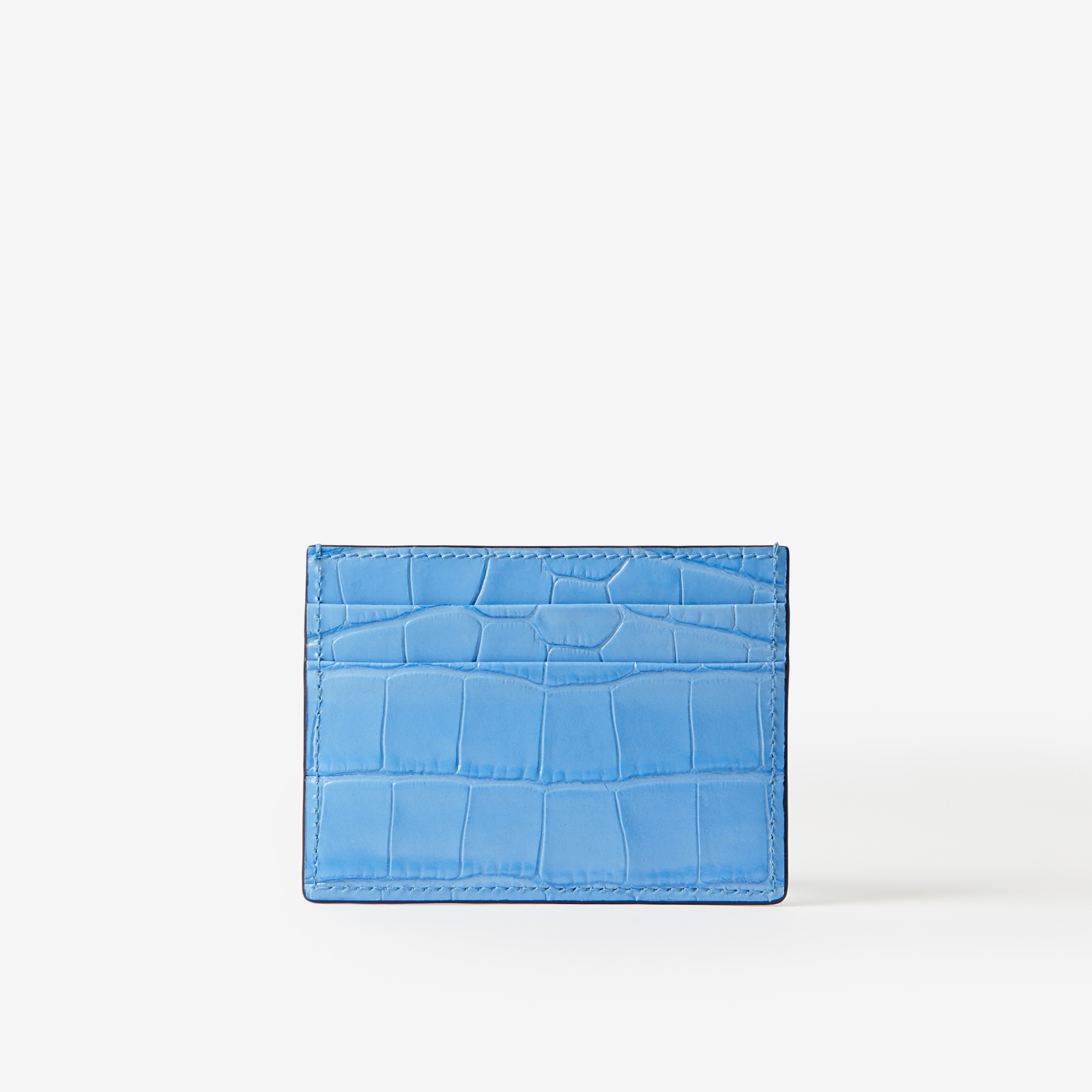 Embossed Leather TB Card Case in Cool Cornflower Blue | Burberry® Official - 3