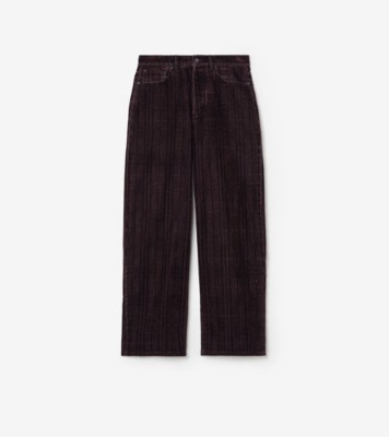 Burberry リラックス チェック ジーンズ (プラムパープル) - メンズ | Burberry®公式サイト
