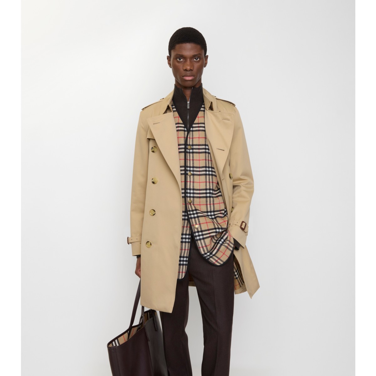  Check Wool Cashmere Warmer