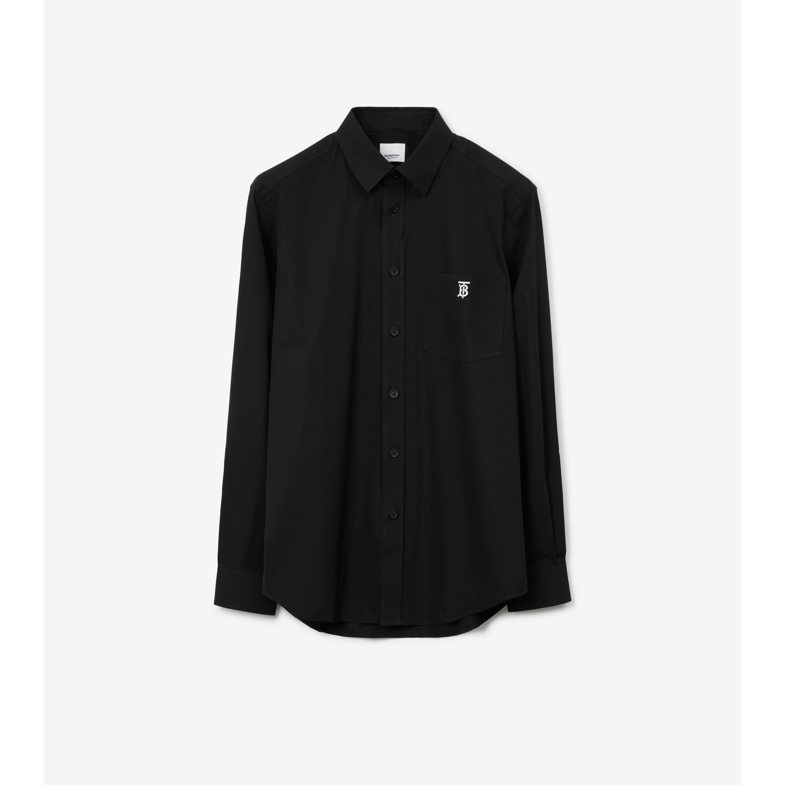 Chemise en coton technique Monogram Noir Homme Site officiel