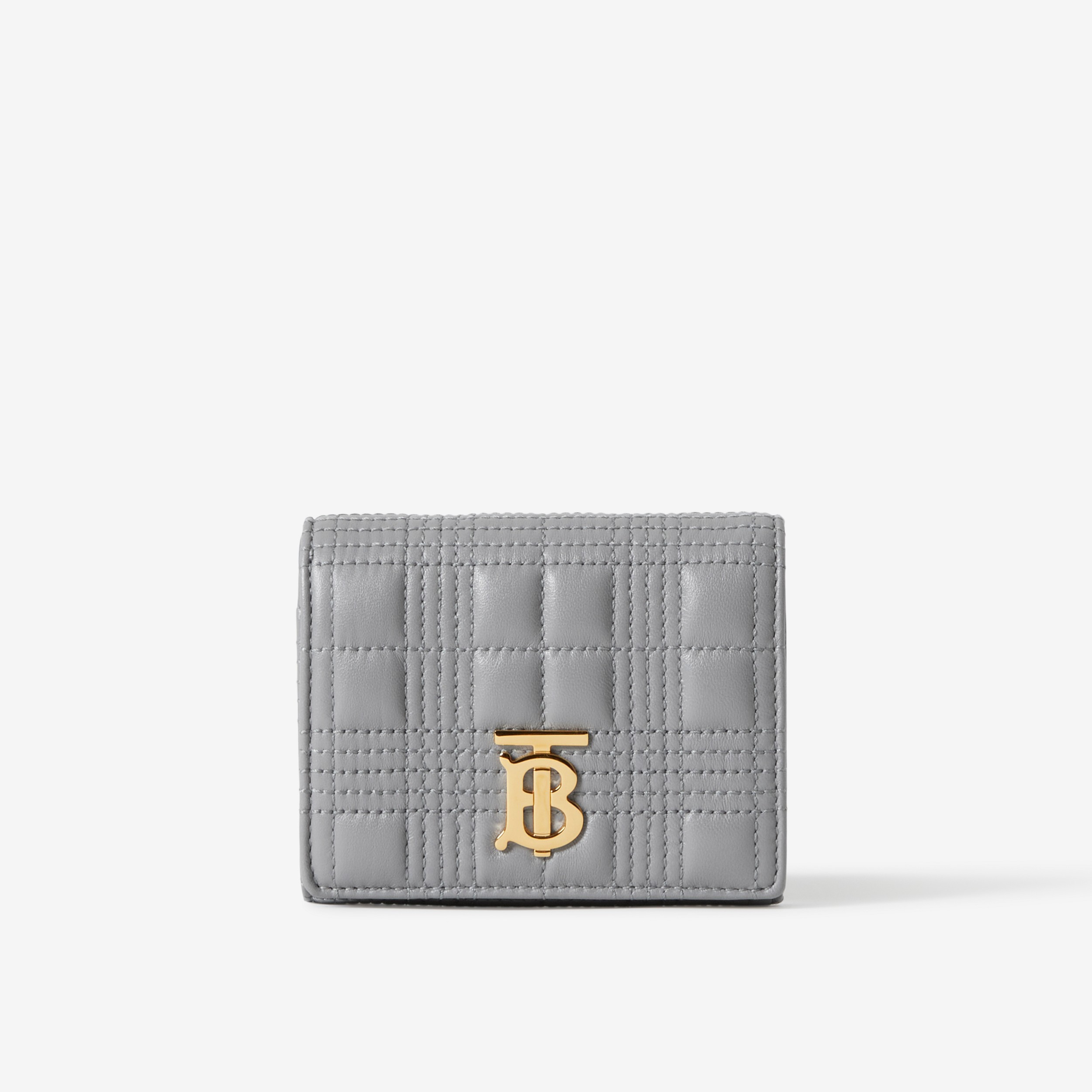 Quilted Leather Small Lola Folding Wallet in Cloud Grey - Women | Burberry® Official - 1