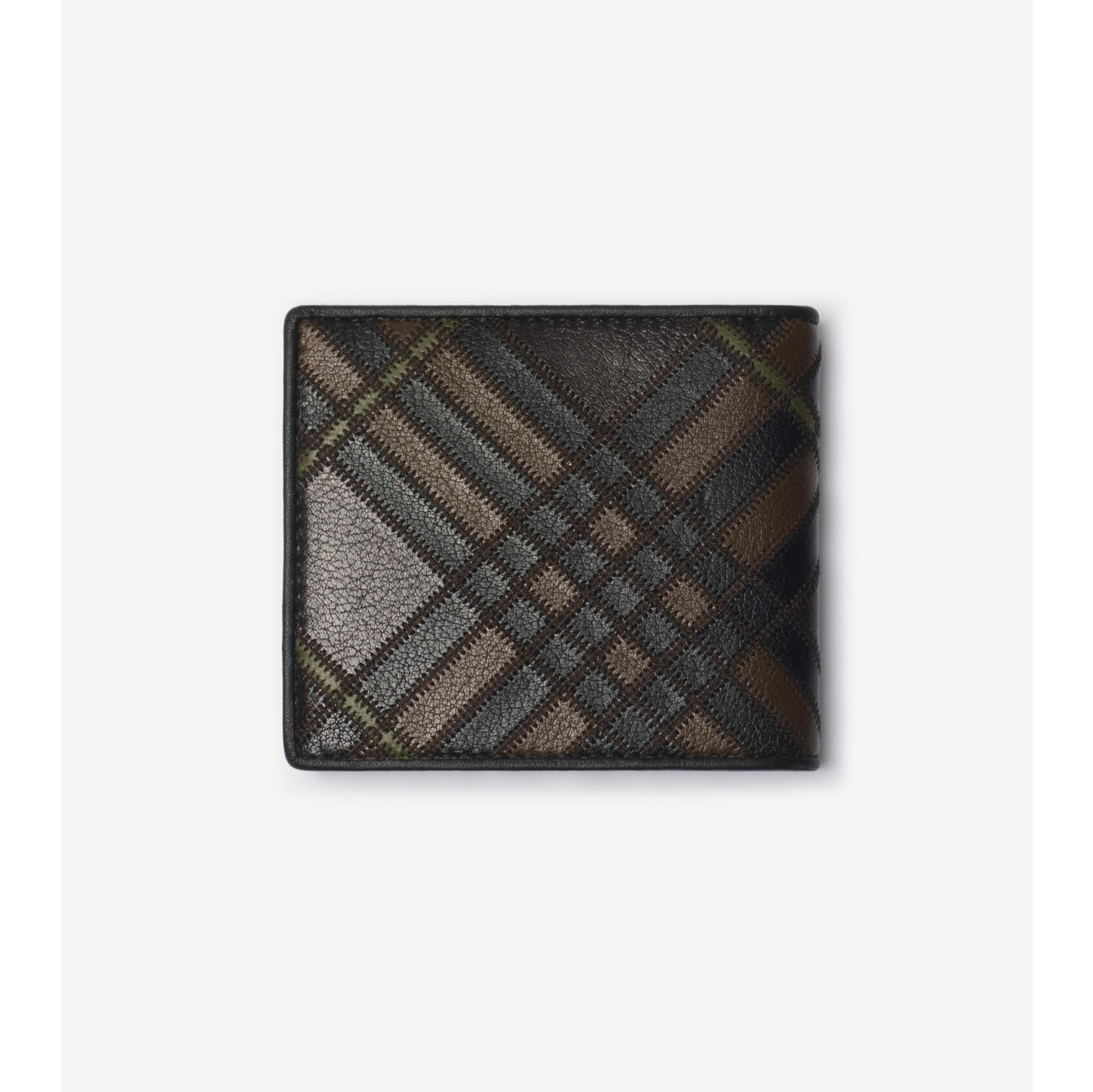 Check Intarsia Bifold Wallet