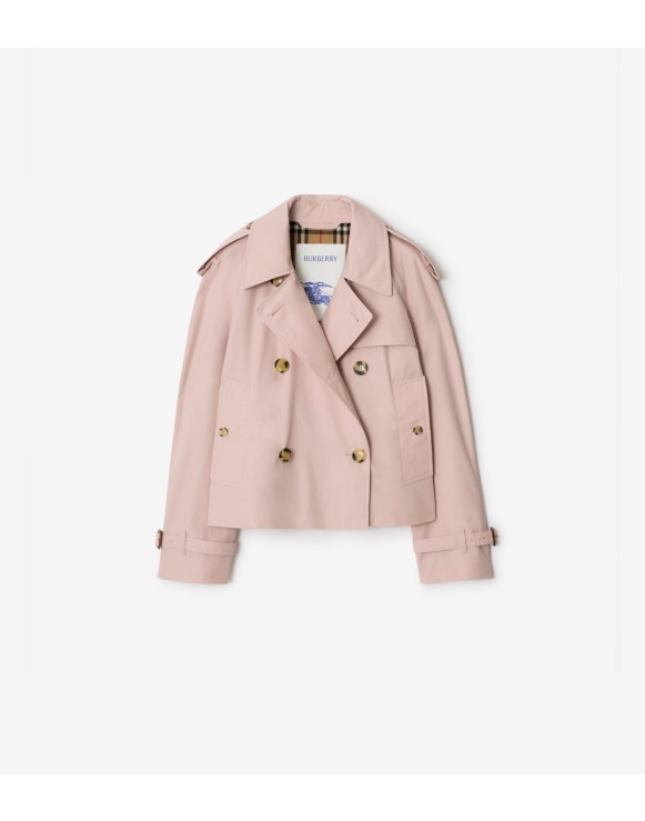 Cropped Tropical Gabardine Mayfair Trench Jacket