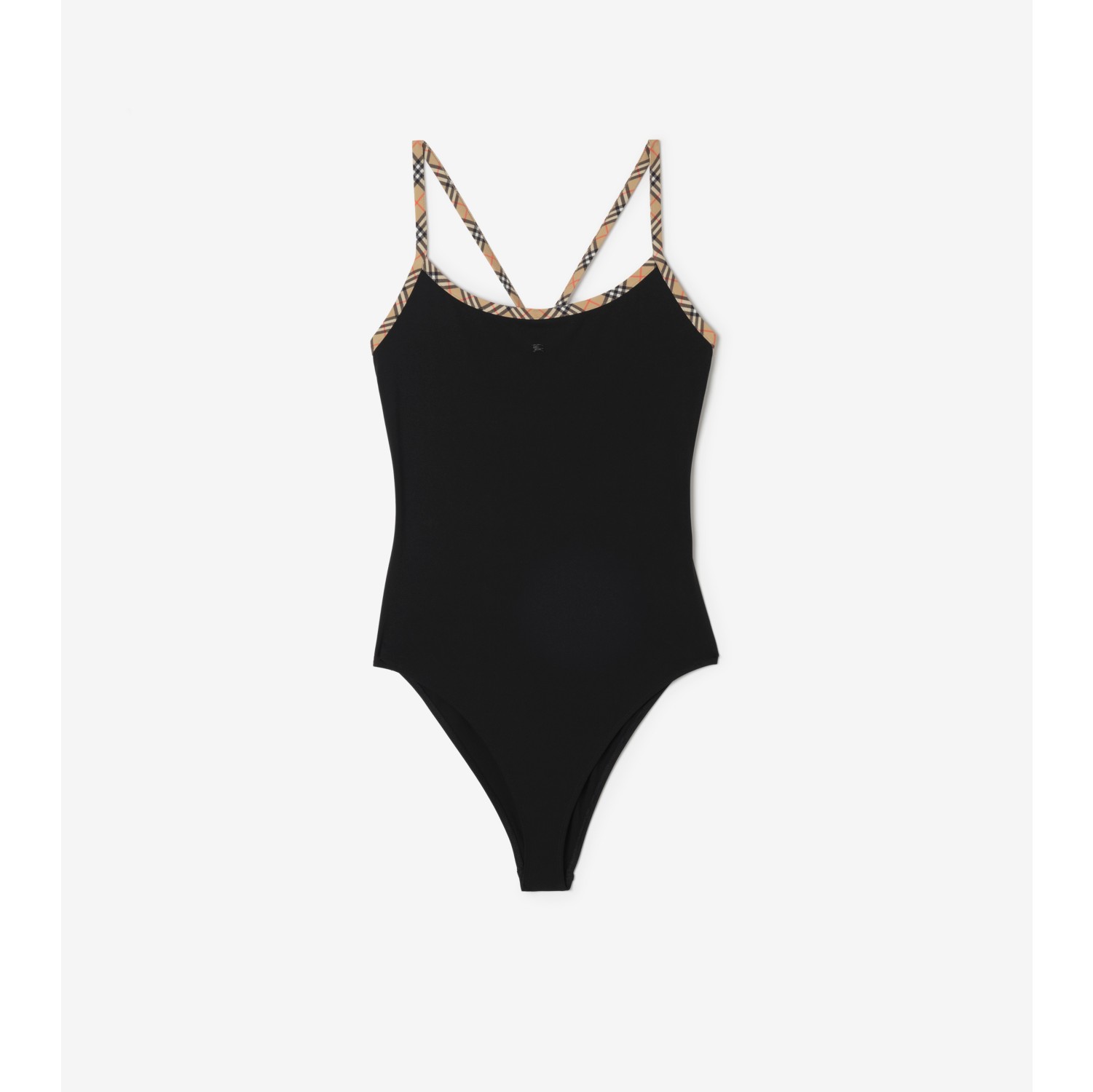 Check Trim Swimsuit