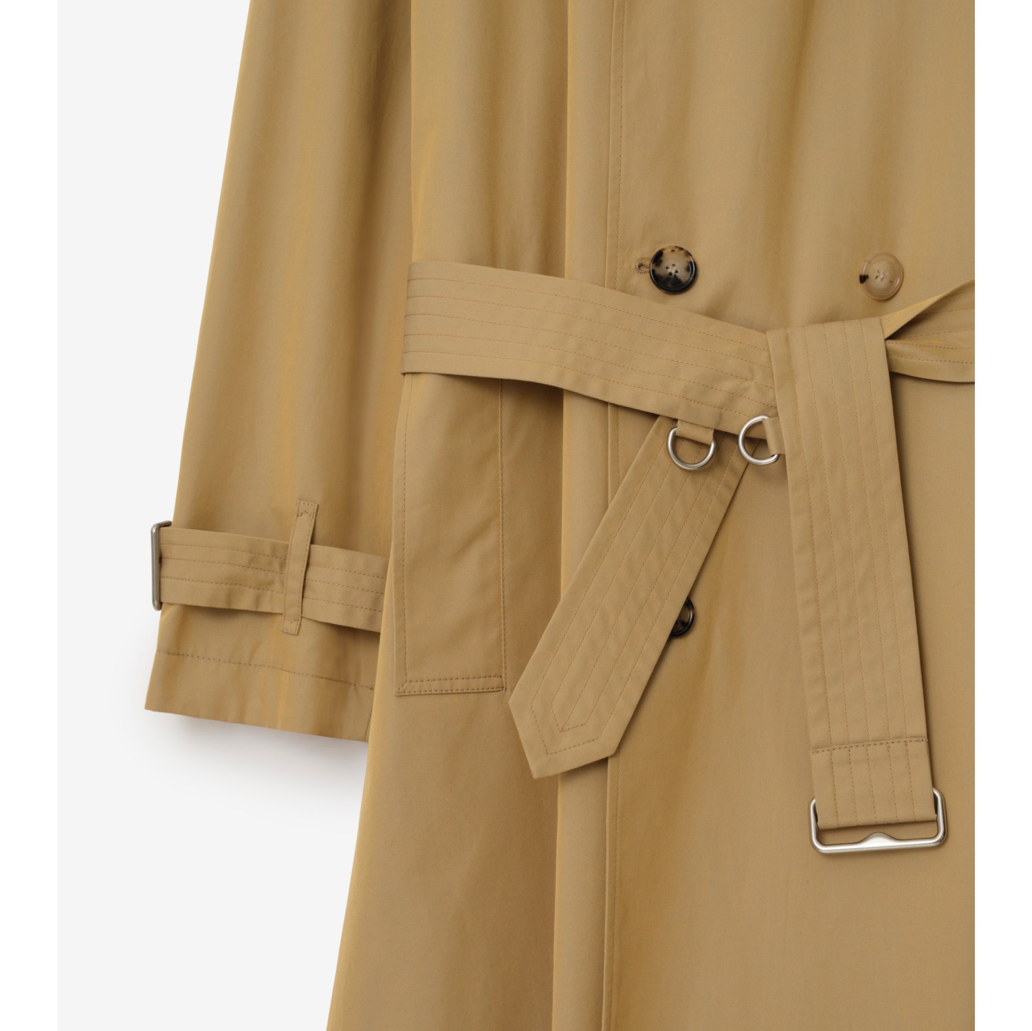 Long Gabardine Trench Coat in Spelt - Men, Cotton | Burberry® Official