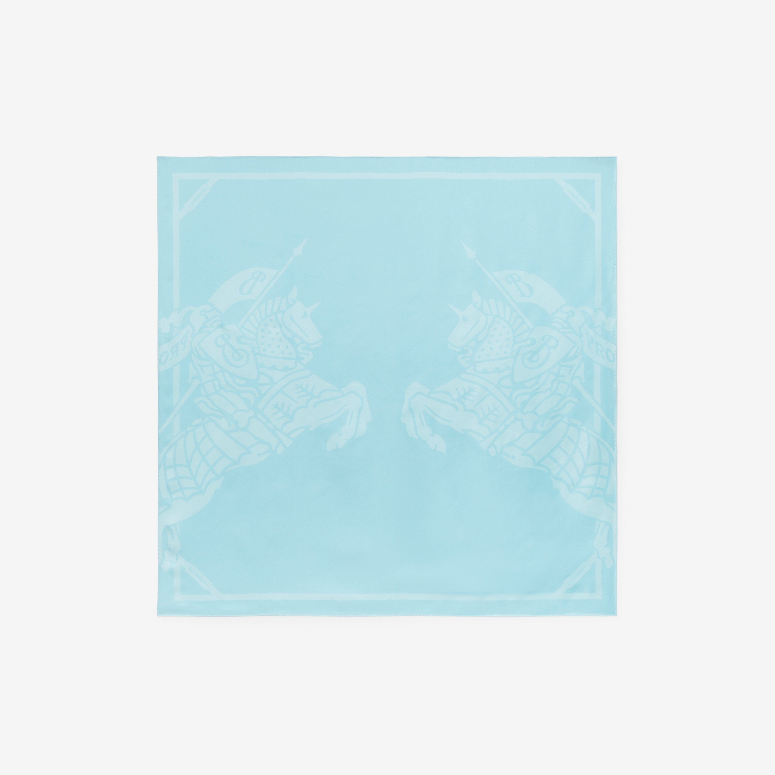 EKD Print Silk Square Scarf in Bright Topaz Blue | Burberry® Official - 1