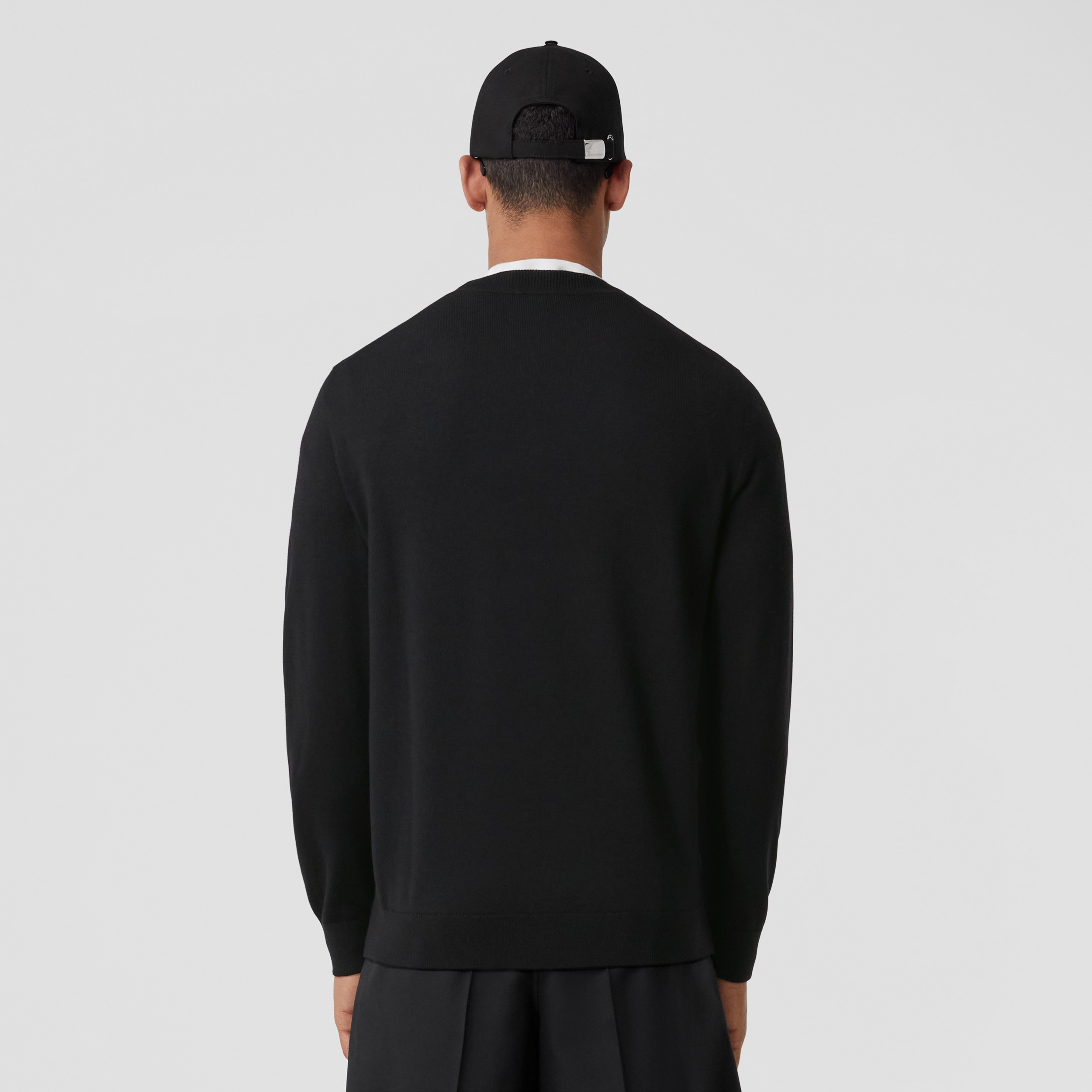 Jersey en mezcla de lana con logotipo (Negro) | Burberry® oficial - 3