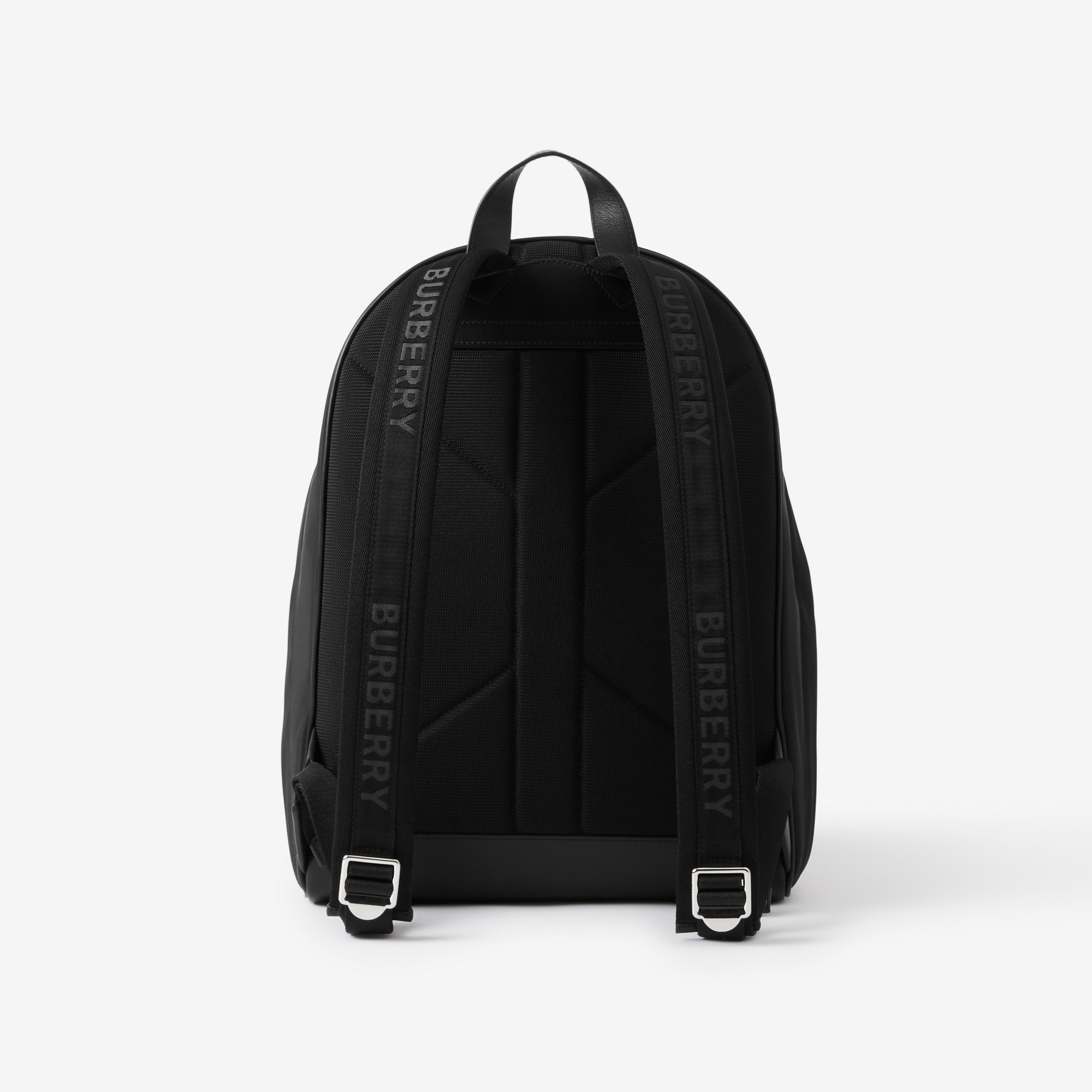 Logo Print Nylon Backpack in Black - Men | Burberry® Official - 3