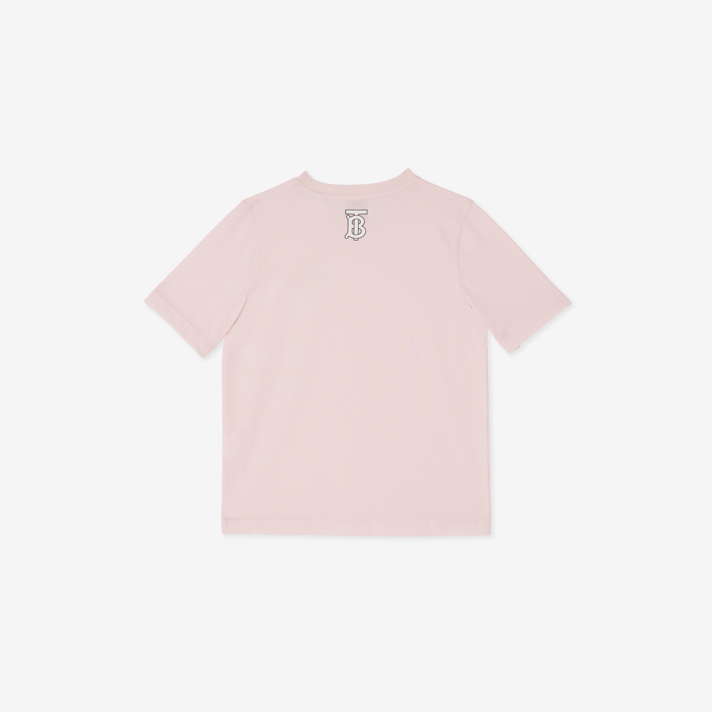 Montage Print Cotton T-shirt in Frosty Pink | Burberry® Official - 2