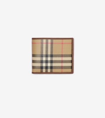Check Bifold Wallet in Archive beige - Men, Cotton | Burberry