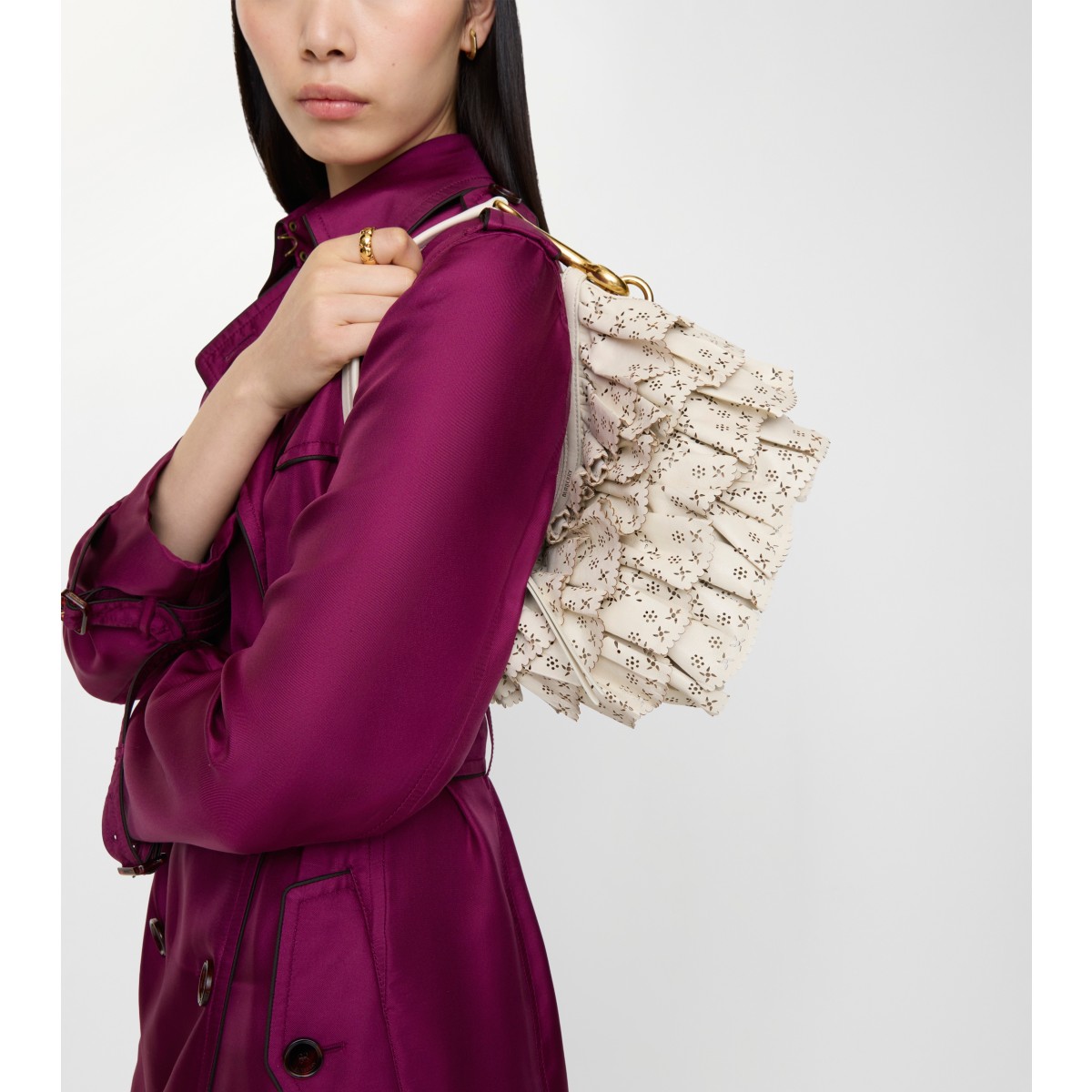  Floral Mini Ruffle Bag