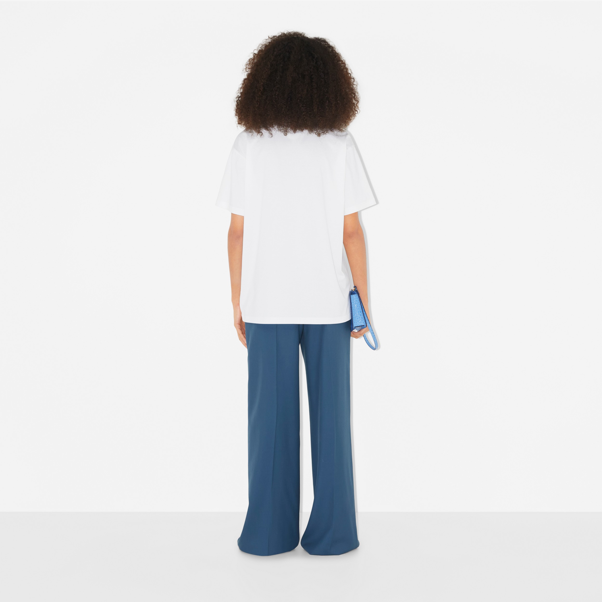 T-shirt oversize en coton avec logo (Blanc) - Femme | Site officiel Burberry® - 4