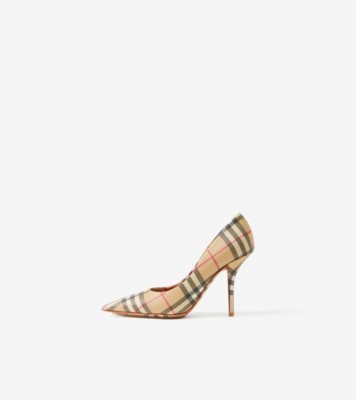 Burberry check discount pumps