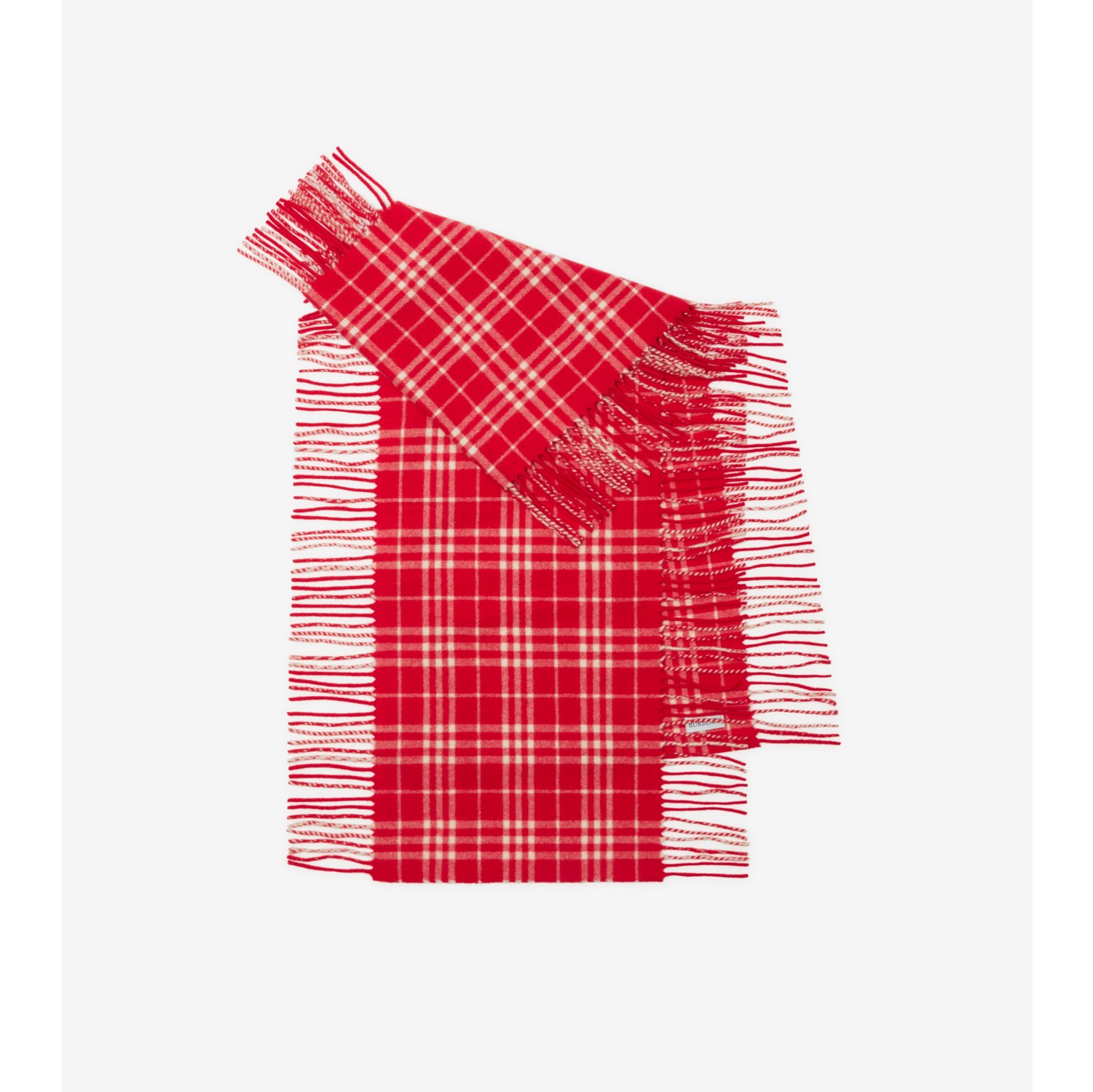 Check Cashmere Fringed Scarf in Pillar Burberry® Official