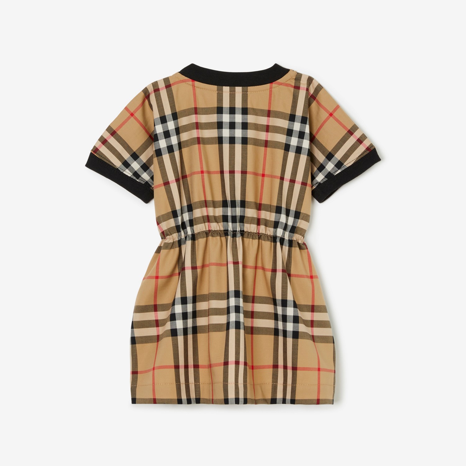 Check Cotton Dress with Bloomers in Black - Children | Burberry® Official