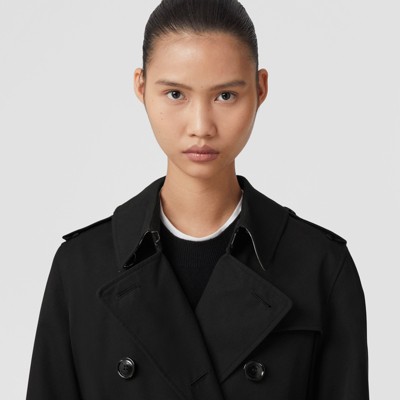 The Long Kensington Heritage Trench Coat In Black - Women | Burberry ...