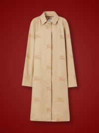 Soft Fawn EKD Cotton Gabardine Jacquard Car Coat
