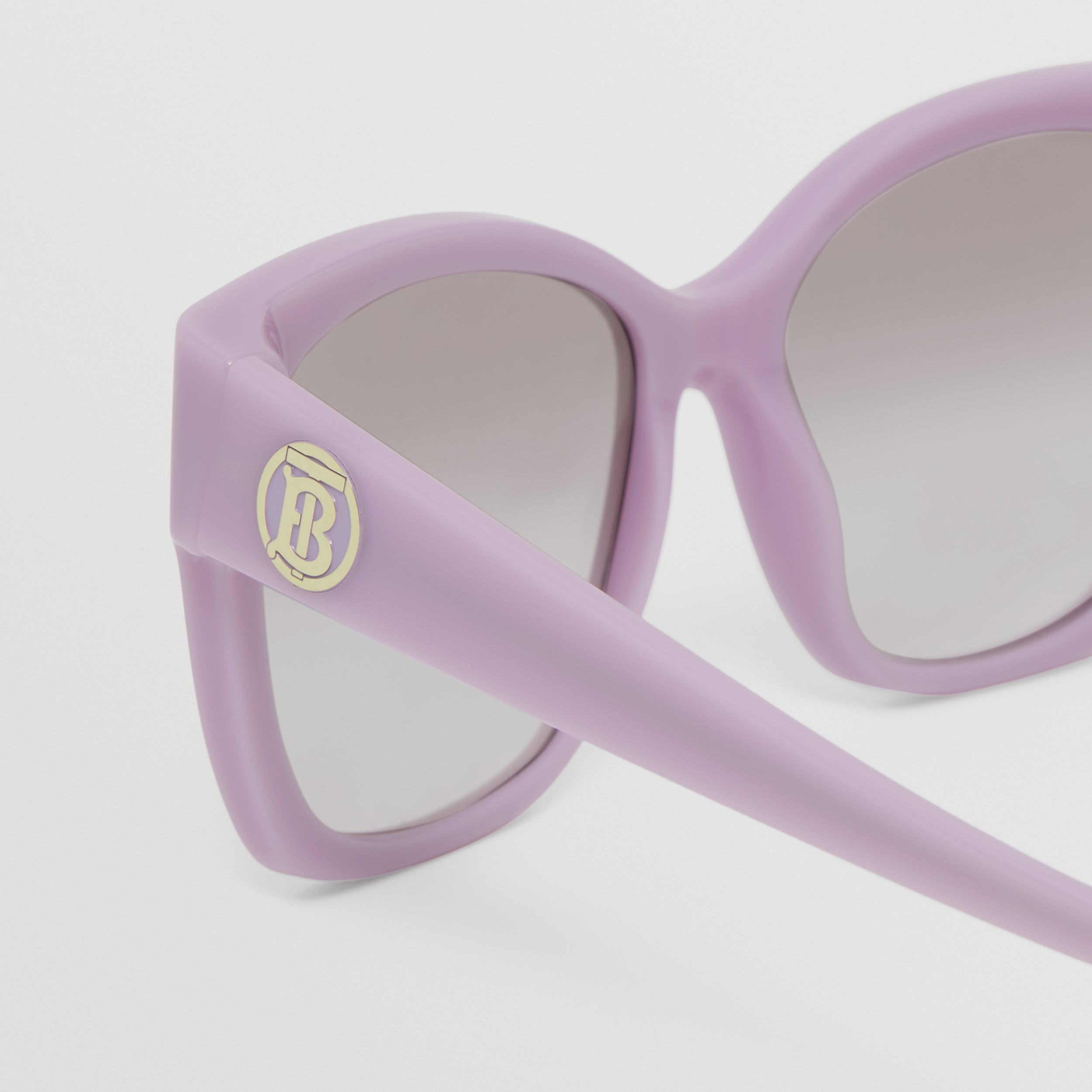 Eckige Sonnenbrille mit Monogrammmotiven (Fliederfarben) - Damen | Burberry® - 2
