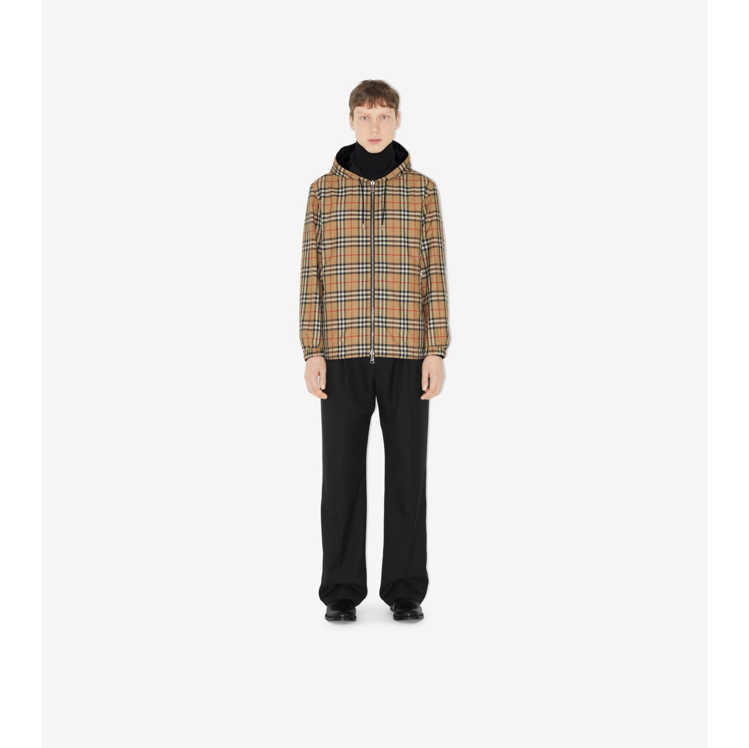 Reversible Checked Jacket in Beige - Burberry