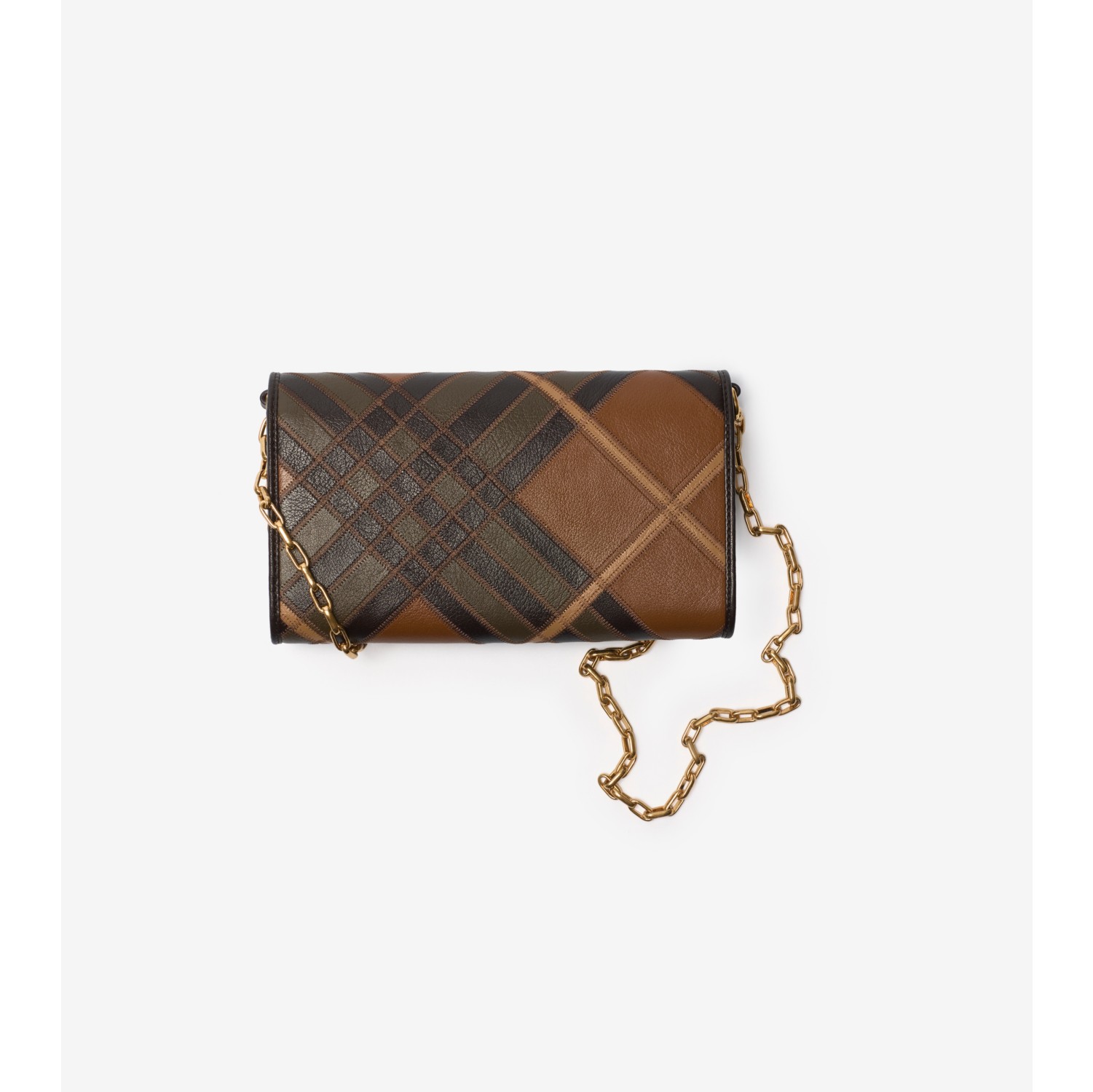 Highlands Chain Strap Wallet​ in Hazel brown - Women | Burberry® Official