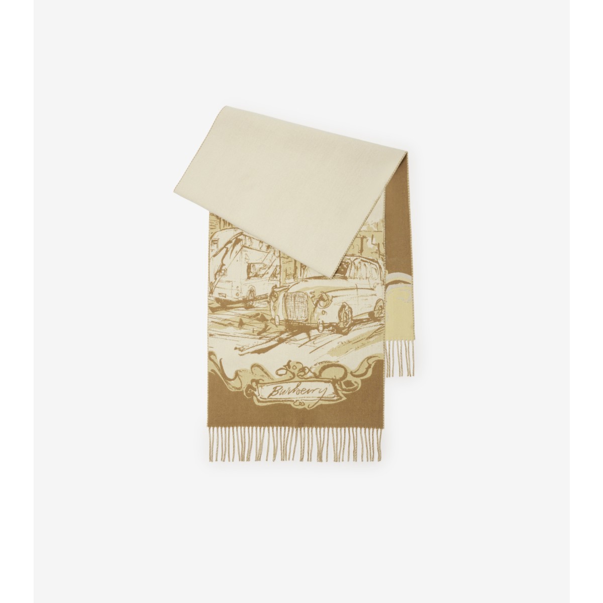 Burberry Westminster Cashmere Scarf In Hay