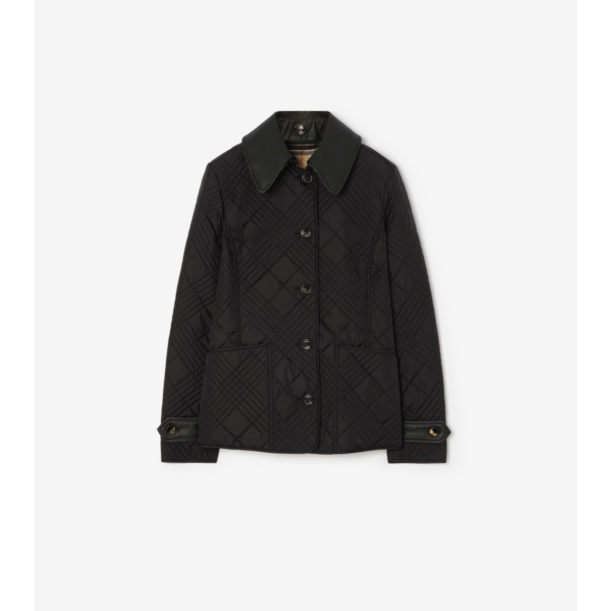  Check Micro -stitch Nylon Jacket