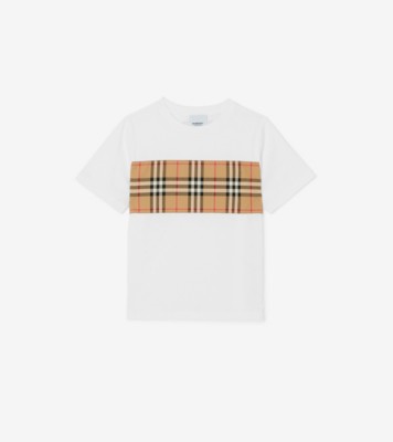 ヴィンテージチェックパネル コットンTシャツ (ホワイト) | Burberry