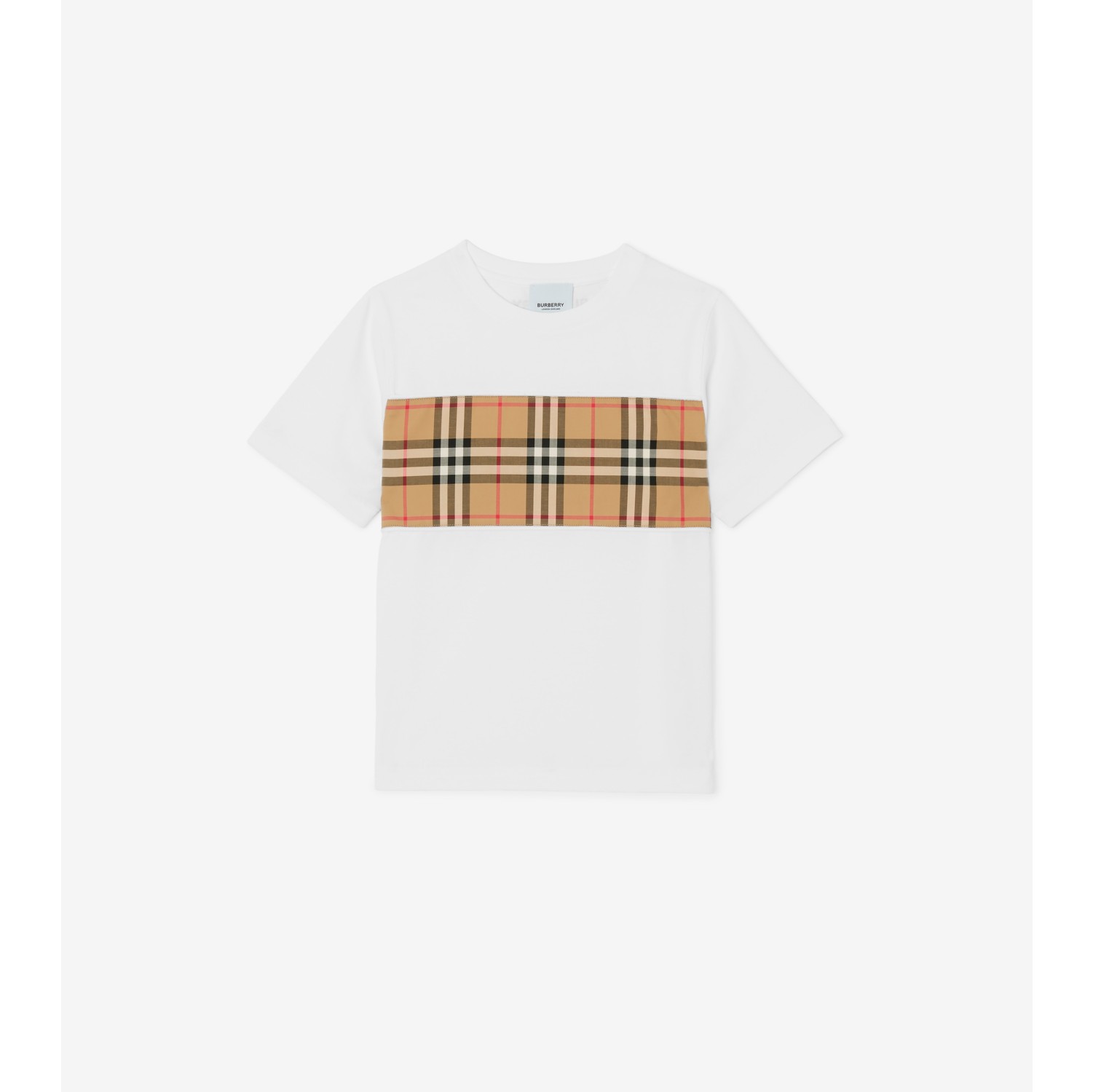 ヴィンテージチェックパネル コットンTシャツ (ホワイト) | Burberry