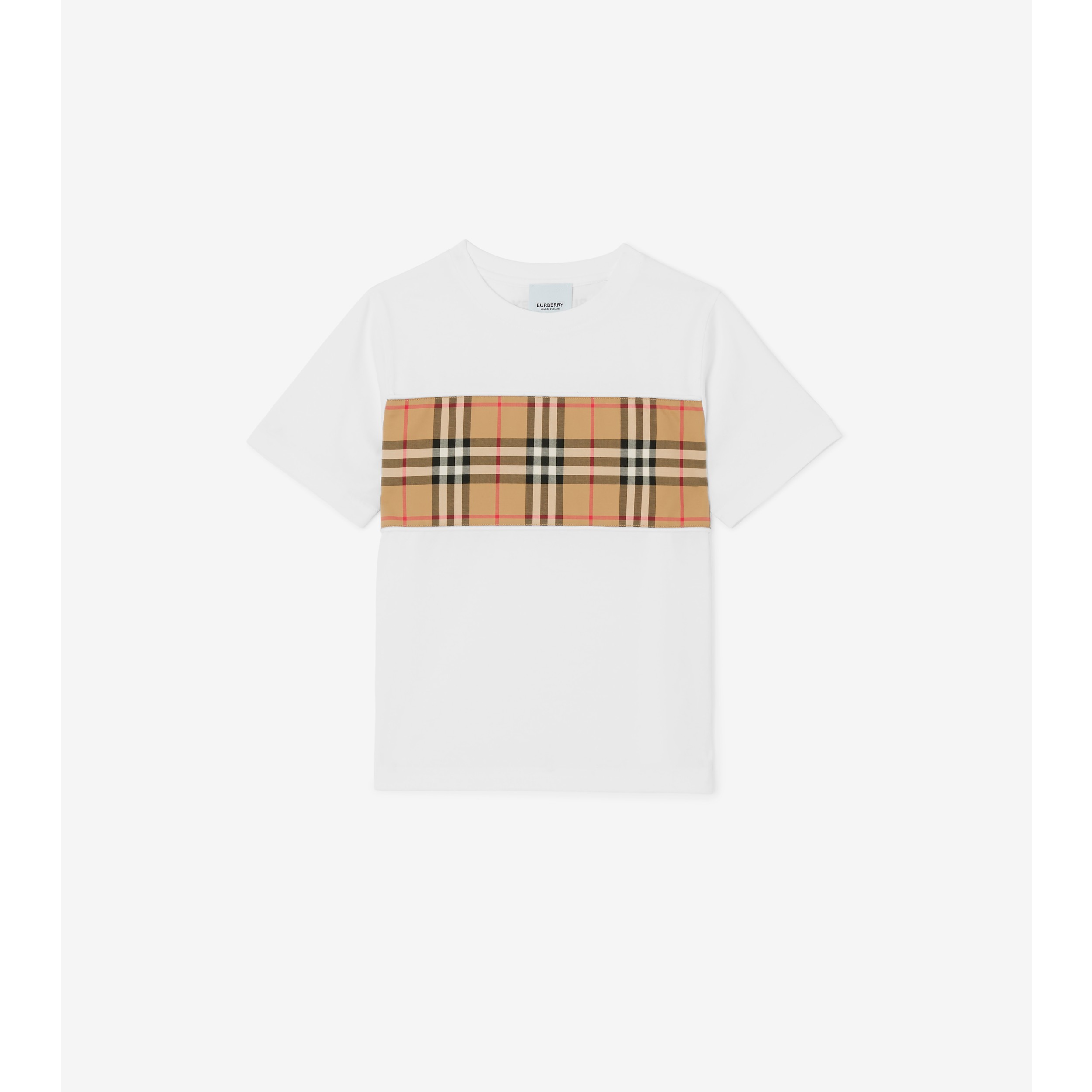 ヴィンテージチェックパネル コットンTシャツ (ホワイト) | Burberry ...
