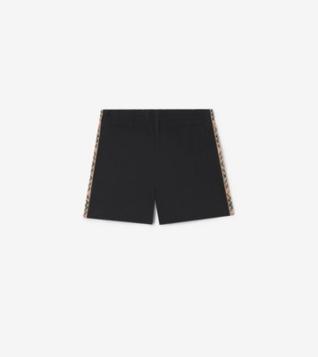 Check Trim Swim Shorts in Black | Burberry® Official