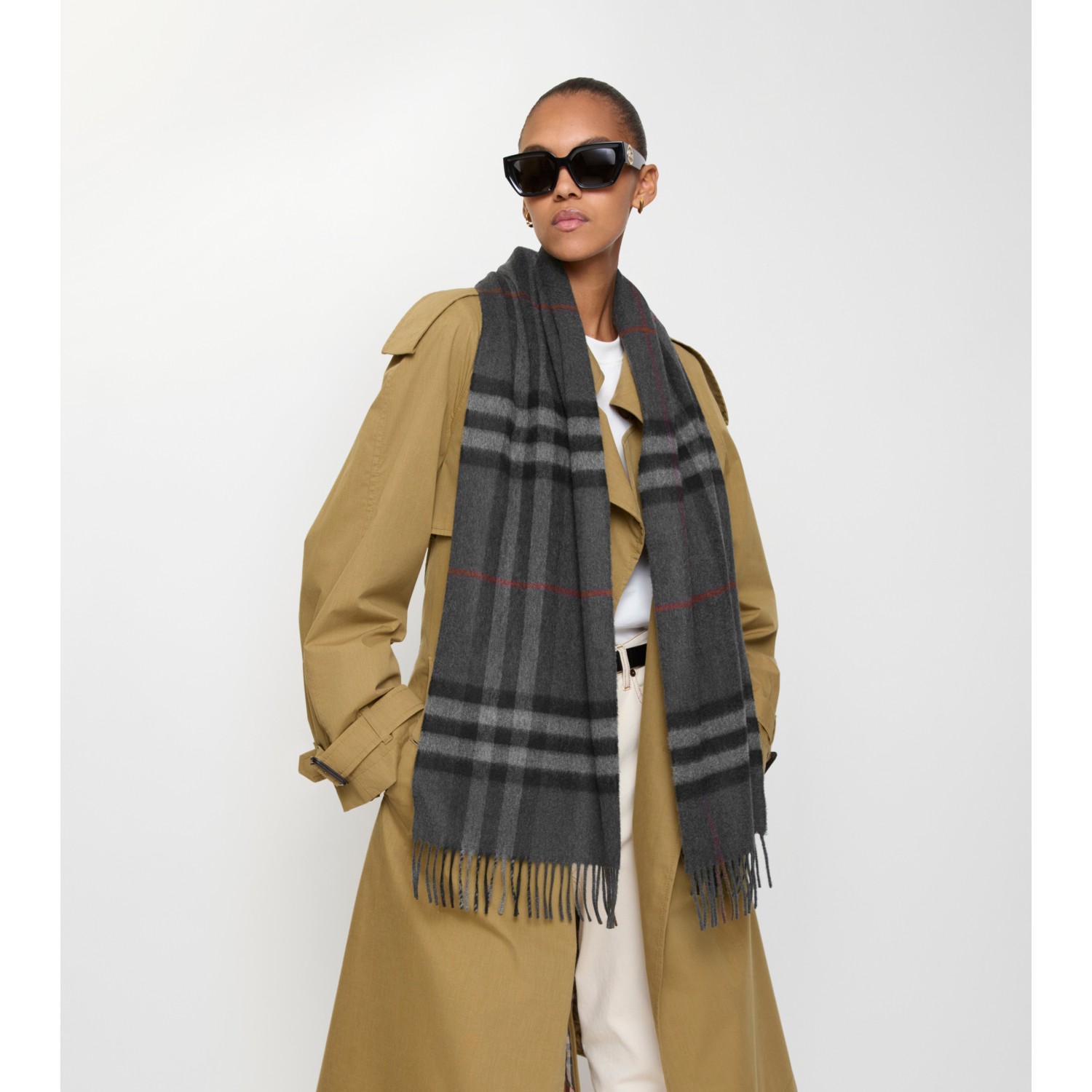 Check Cashmere Scarf - thumbnail 10