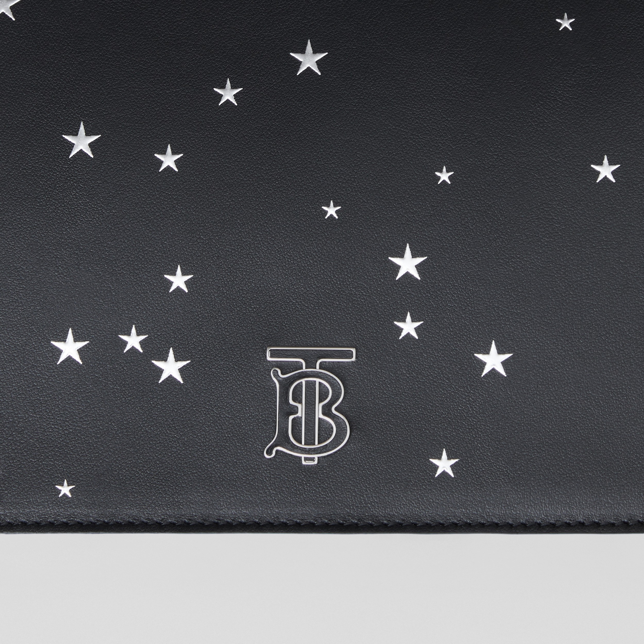 Star Print Leather Mini TB Shoulder Pouch in Black - Women | Burberry® Official - 2