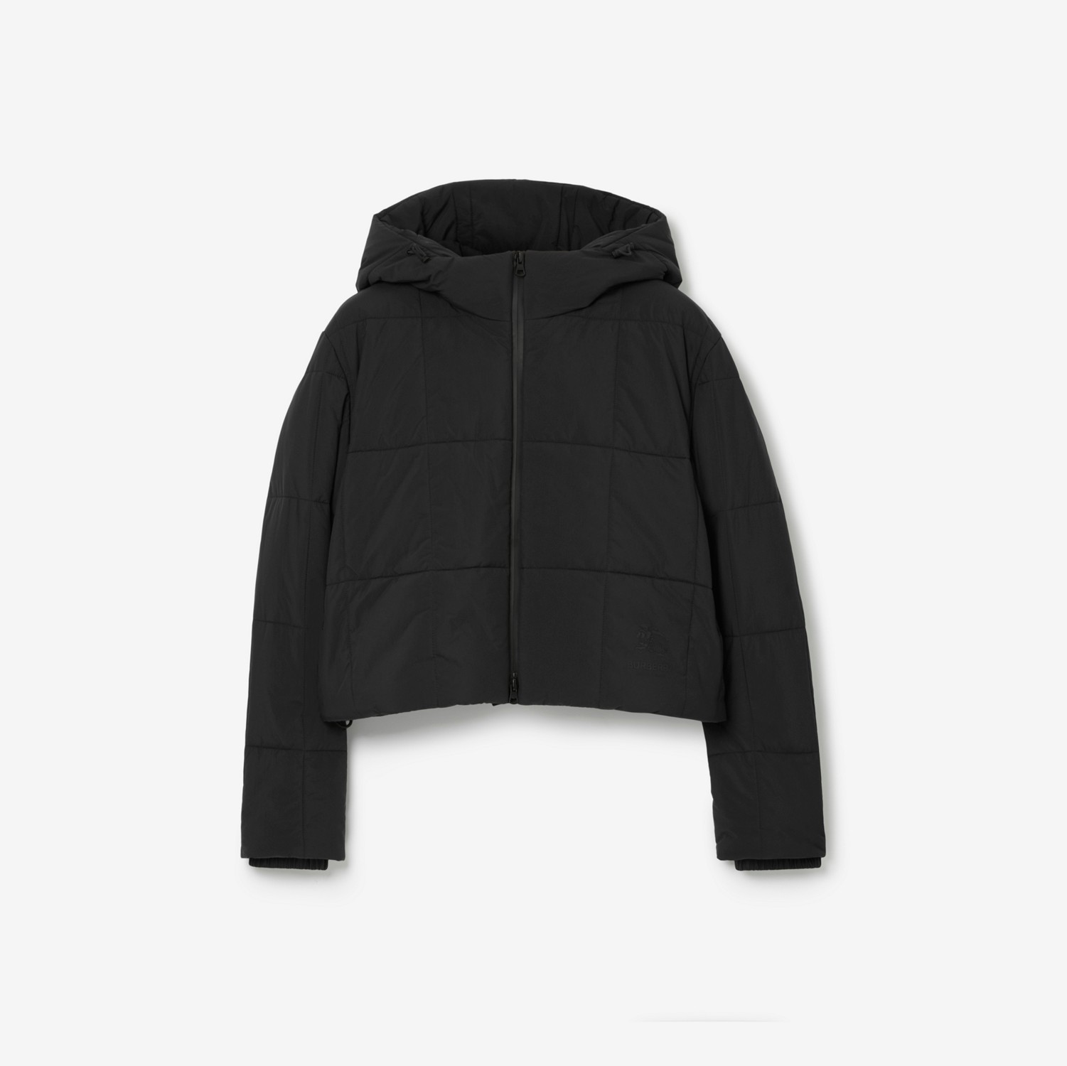 크롭 나일론 퀼팅 재킷 (블랙) - 여성 | Burberry®