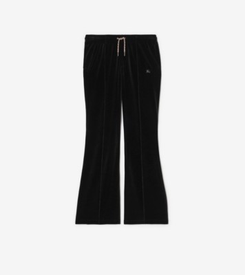 Knight Jewel Velour Track Pants in Black - Women | Burberry® Official