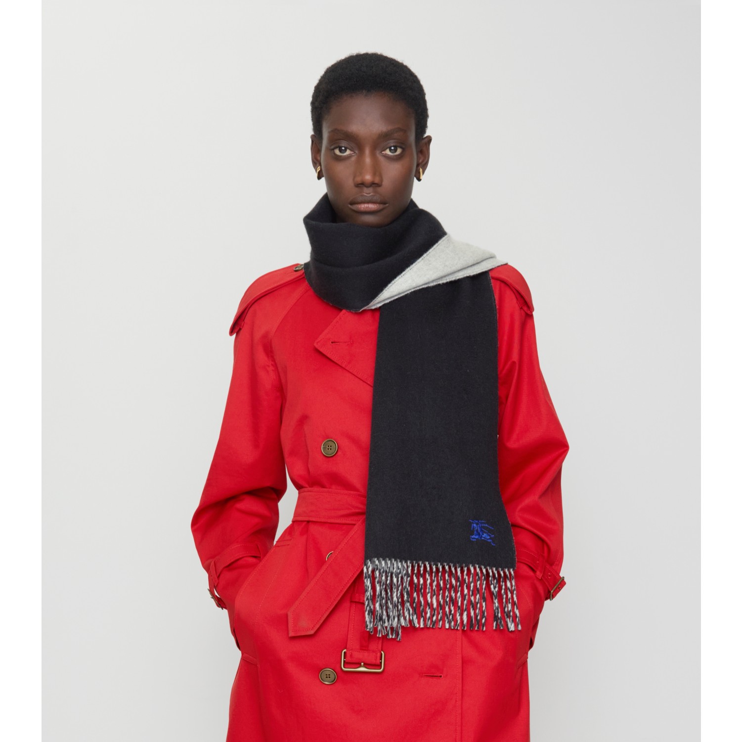 Sciarpa reversibile in cashmere