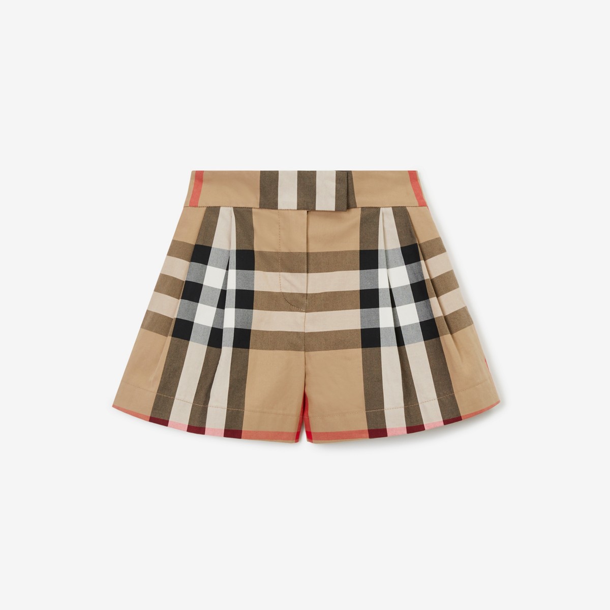 Burberry Kids'  Childrens Check Cotton Shorts In Archive Beige