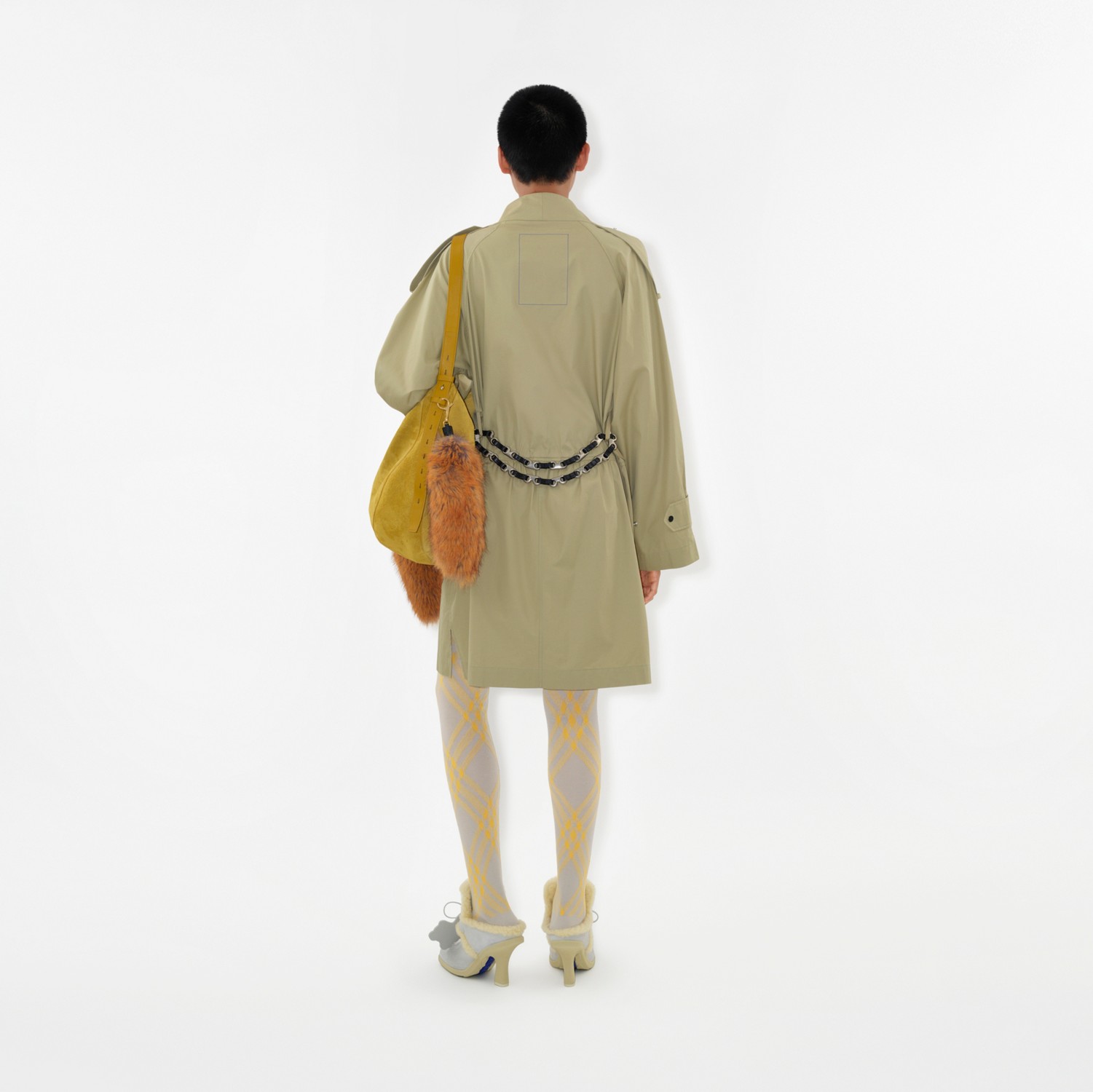亚洲版型棉质 Trench 连衣裙 (猎户米) - 女士 | Burberry® 博柏利官网