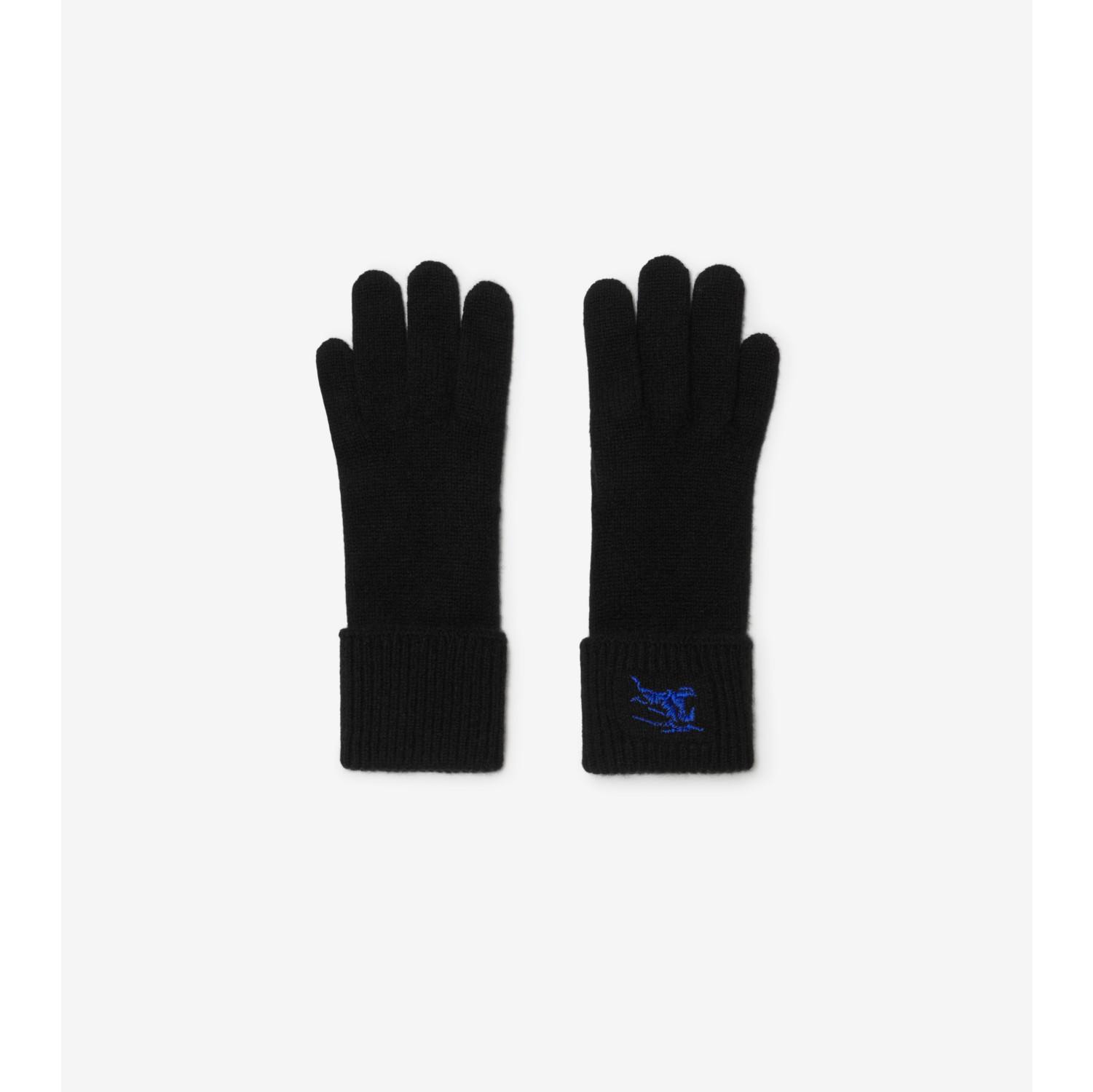 Cashmere Blend Gloves in Black Men Burberry Official