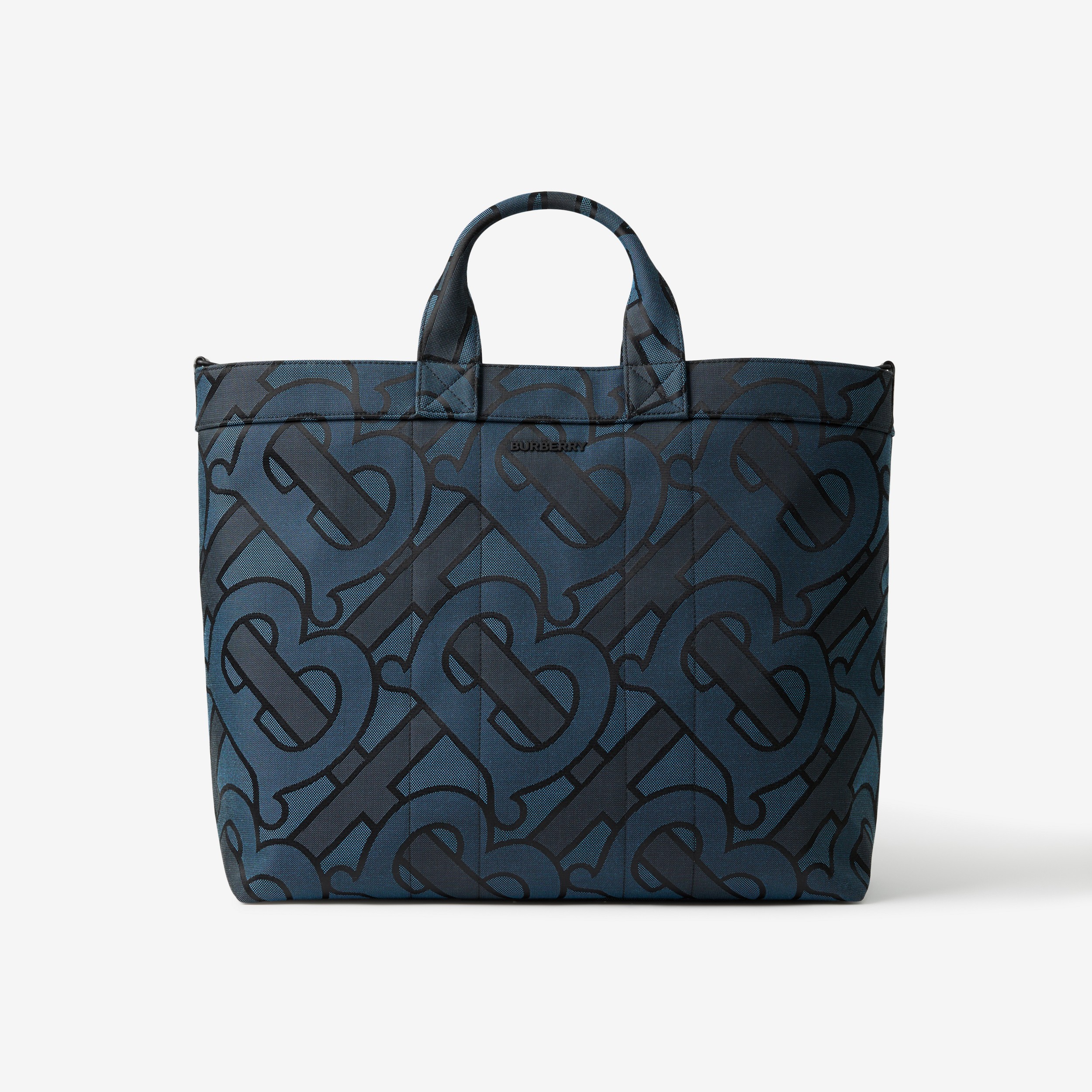 Bolsa tote Ormond com monograma em jacquard (Azul-marinho) - Homens | Burberry® oficial - 1