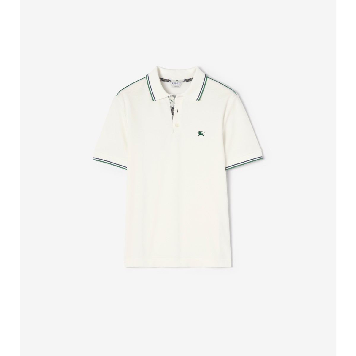 Check Cotton Blend Tennis Polo Shirt