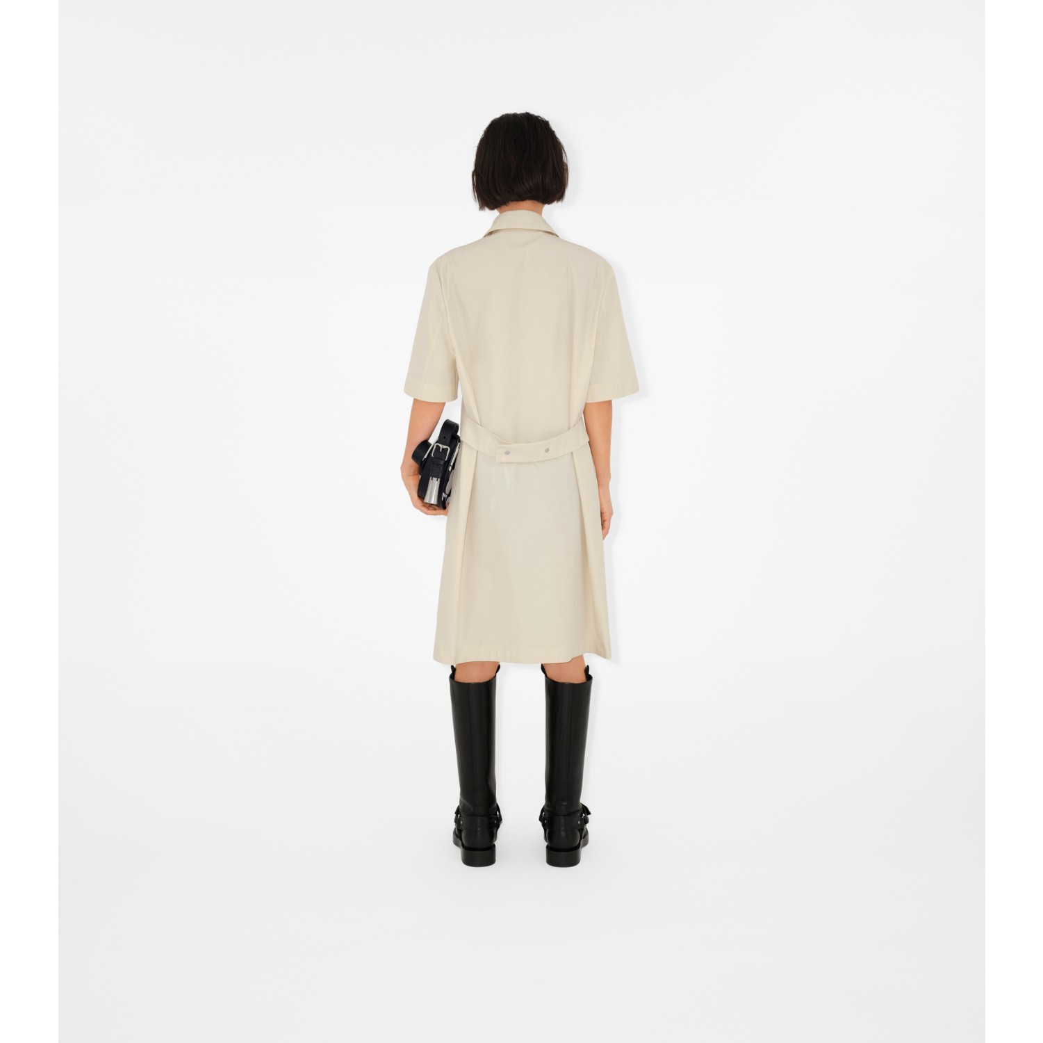 Cotton Blend Shirt Dress