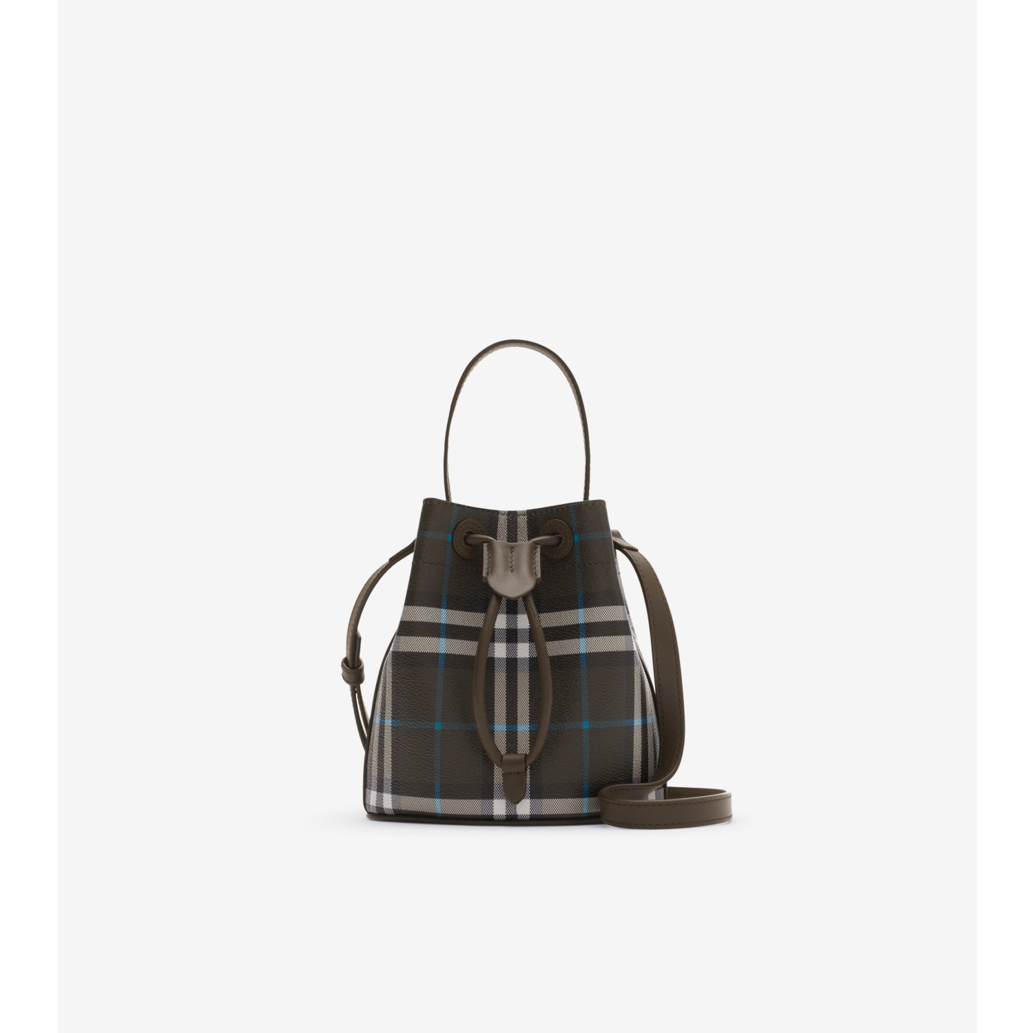 Bucket Bag in Check im Kleinformat