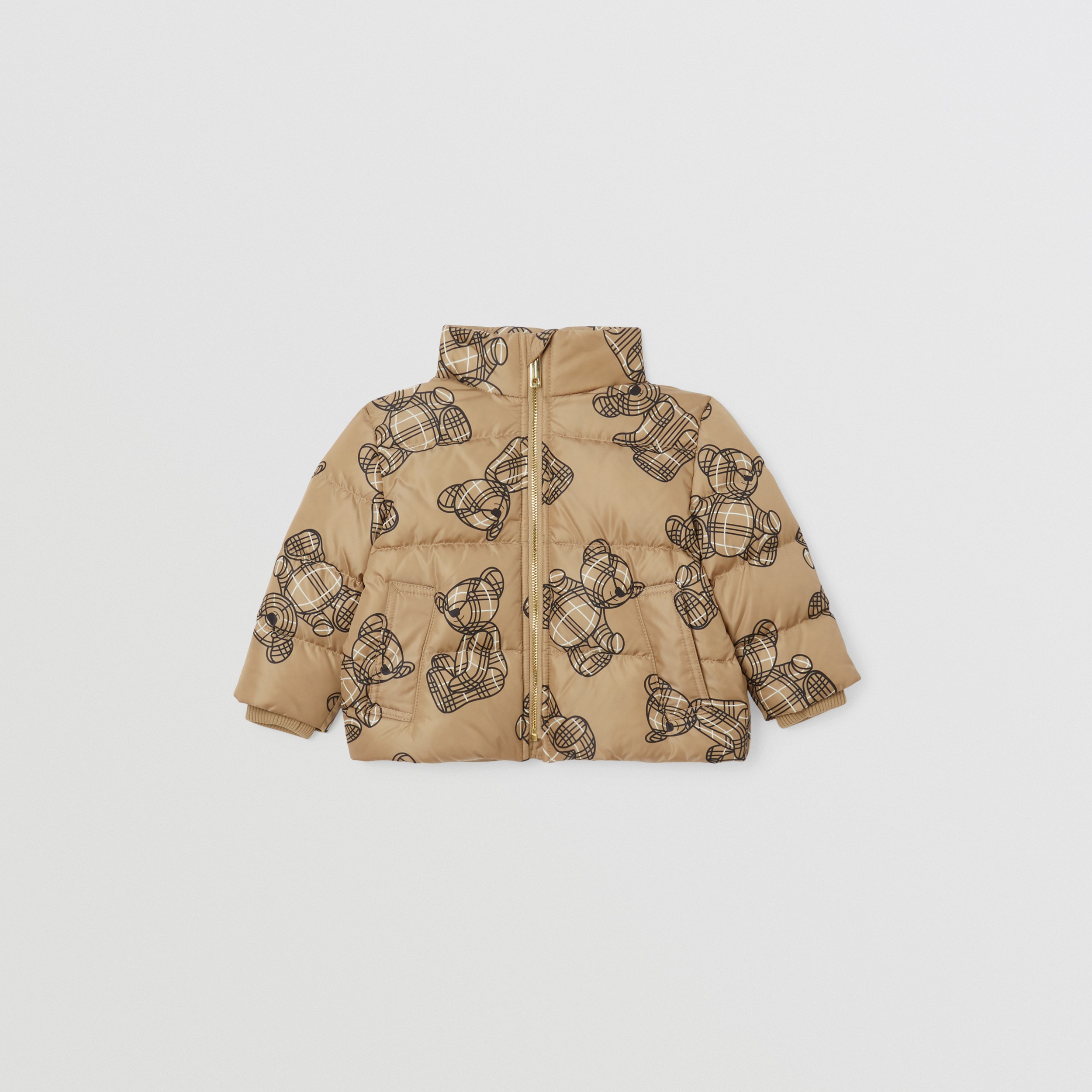 Thomas Bear Print Nylon Puffer Jacket in Archive Beige - Children | Burberry® Official - 1